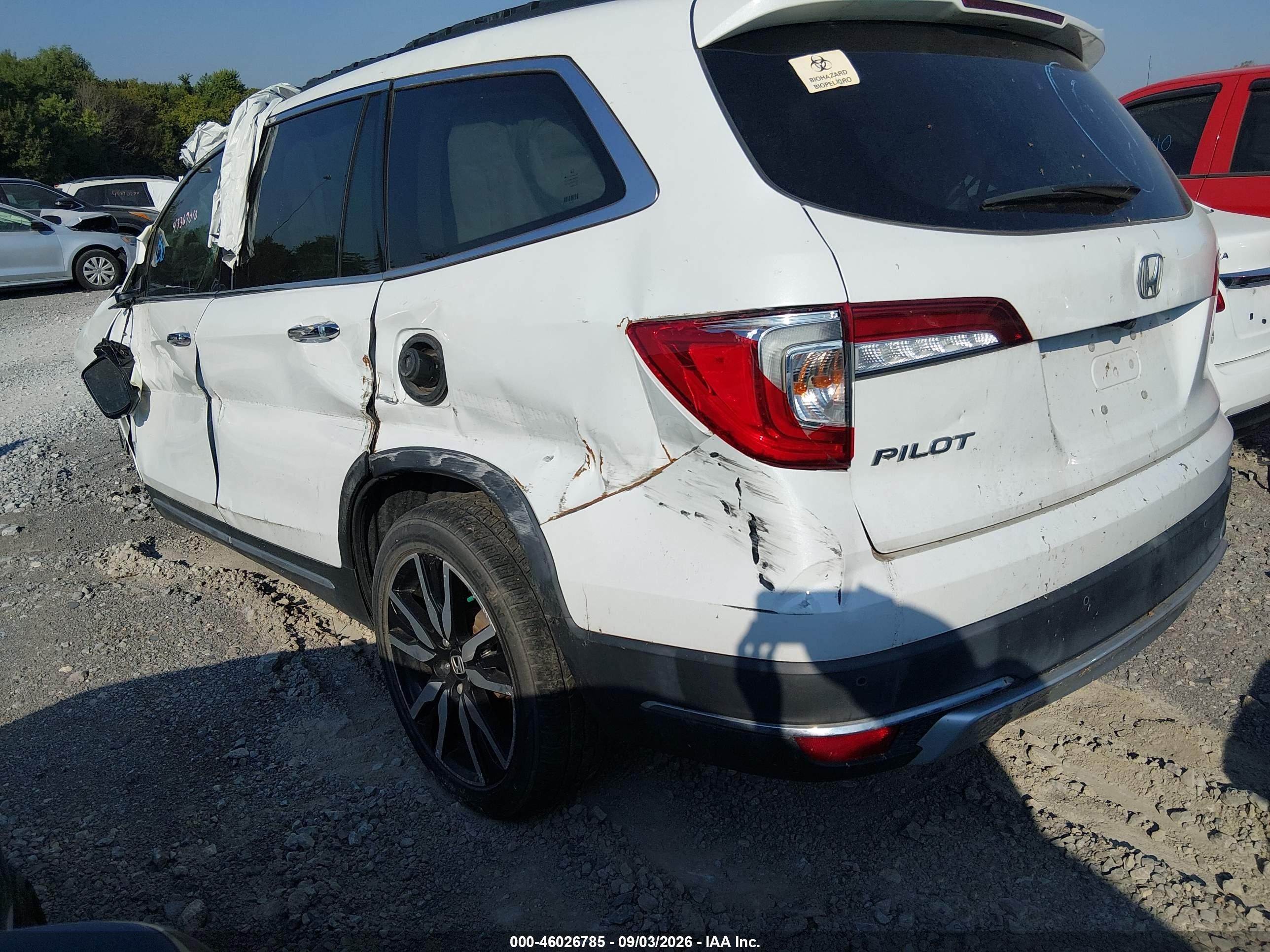 2021 Honda Pilot 2wd Touring 7 Passenger Белый vin: 5FNYF5H62MB011807
