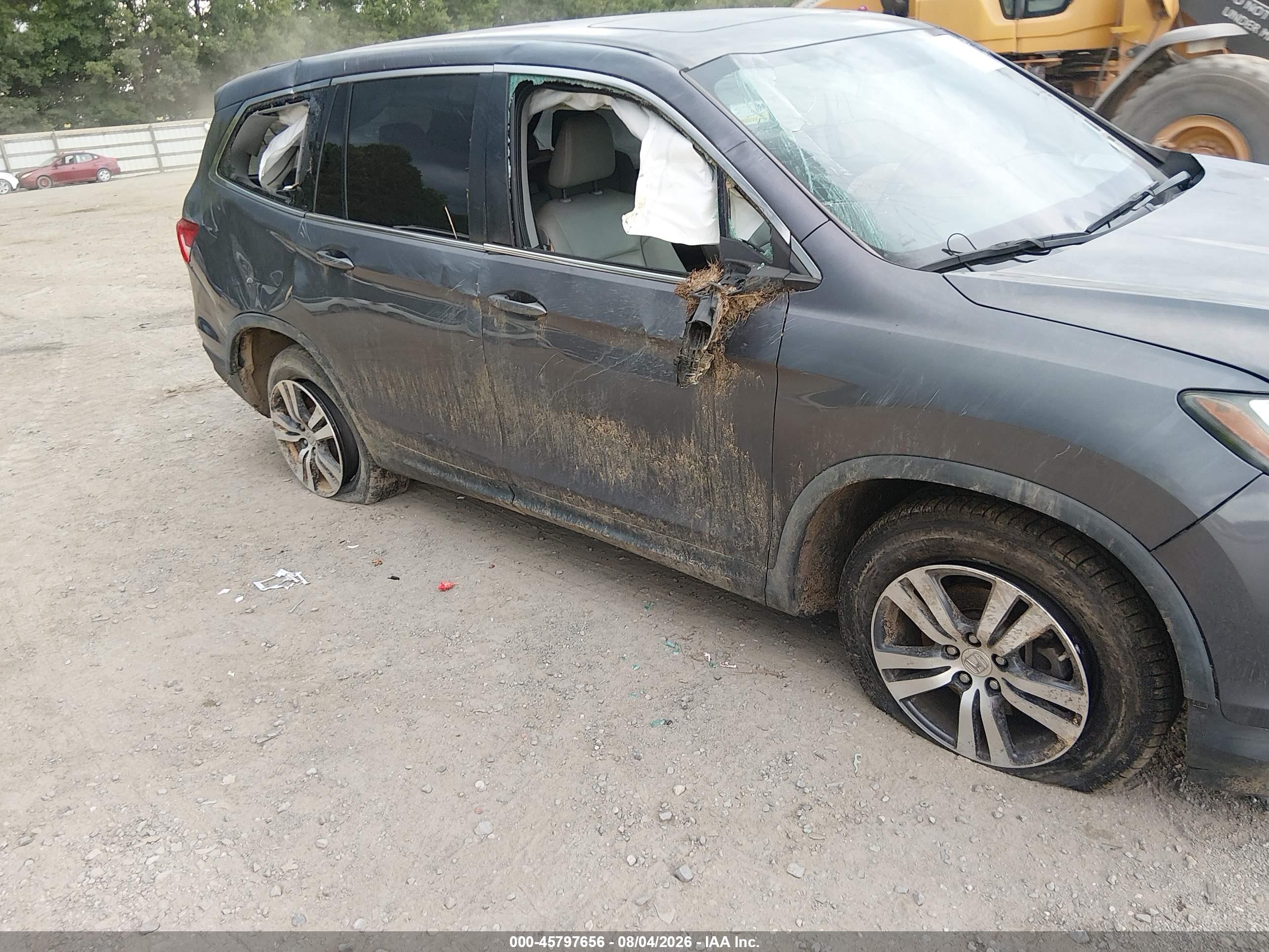 2018 Honda Pilot Ex-l Серый vin: 5FNYF5H72JB014694