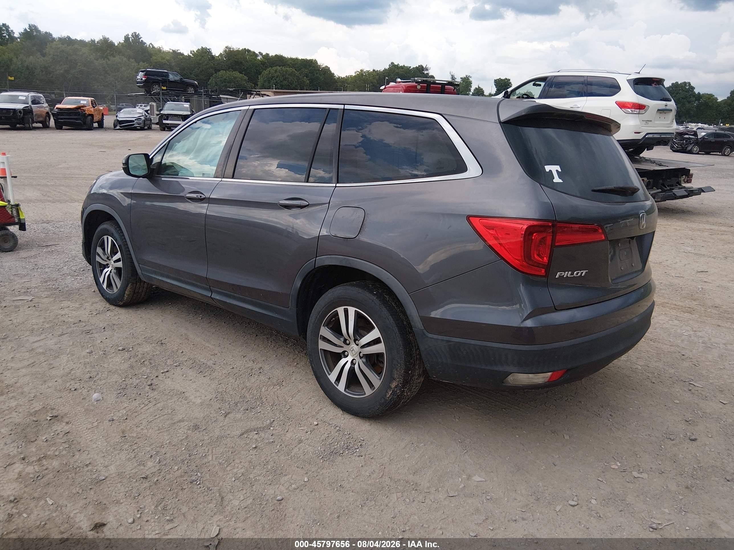 2018 Honda Pilot Ex-l Серый vin: 5FNYF5H72JB014694
