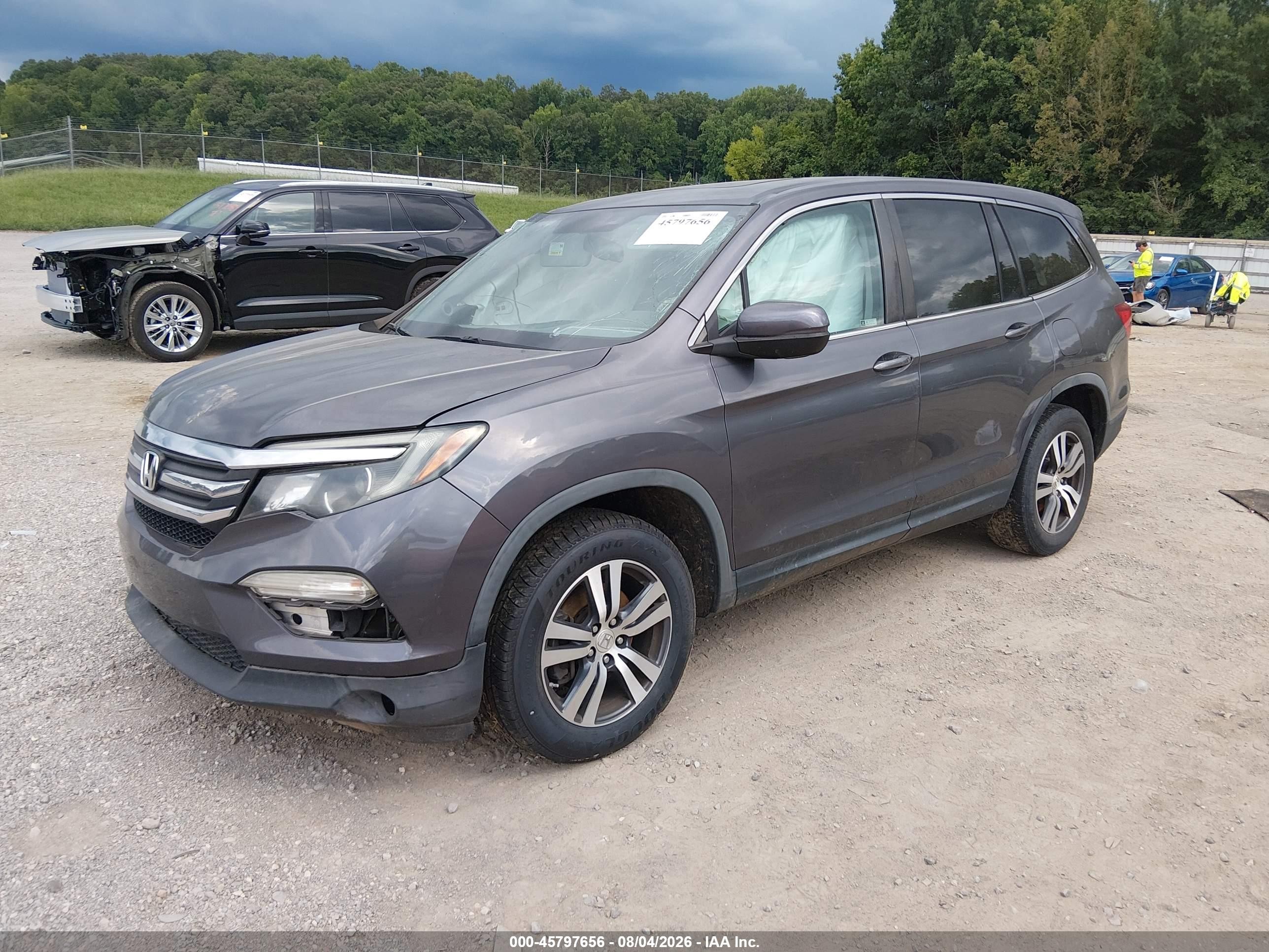 2018 Honda Pilot Ex-l Серый vin: 5FNYF5H72JB014694