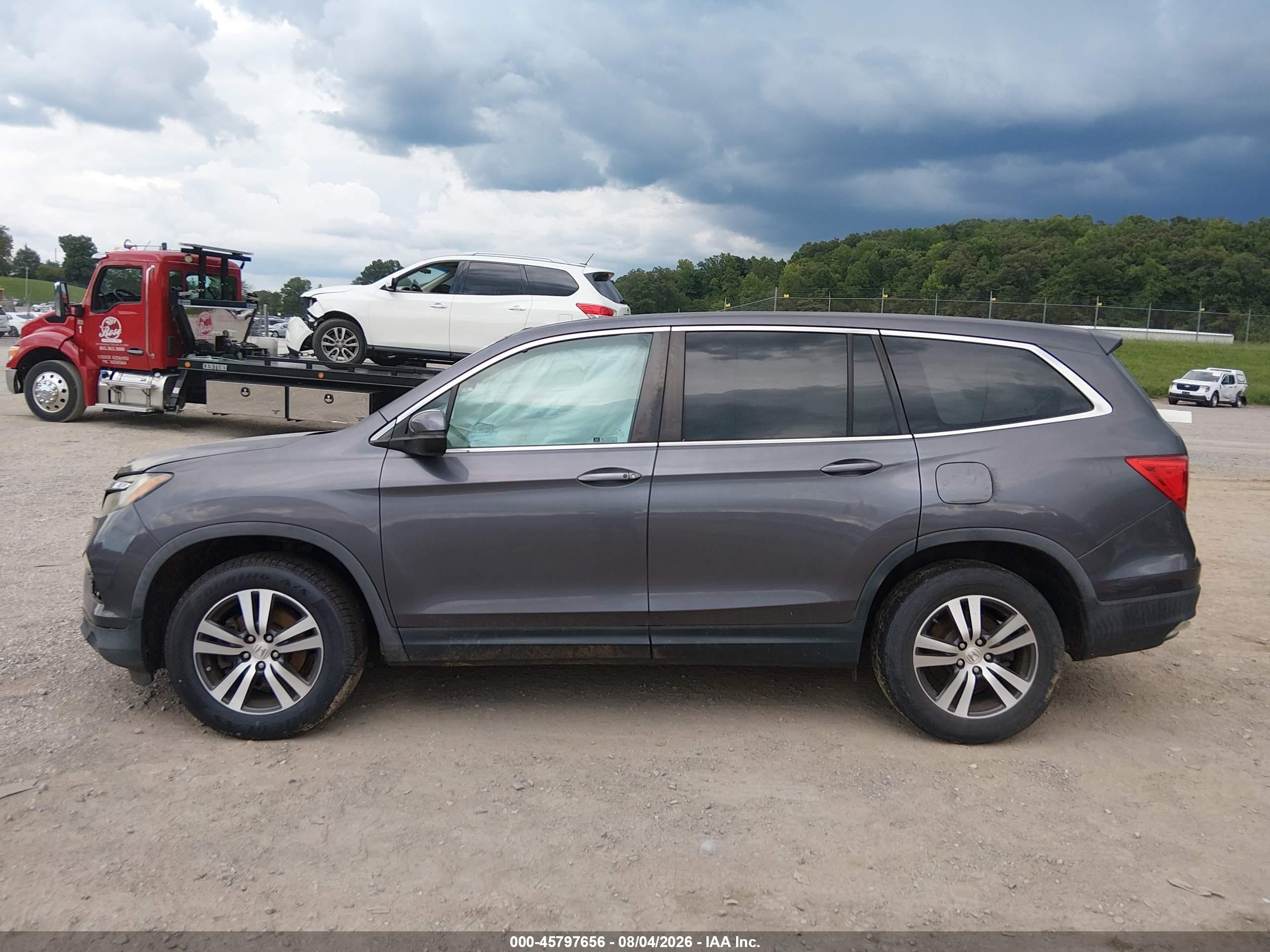 2018 Honda Pilot Ex-l Серый vin: 5FNYF5H72JB014694