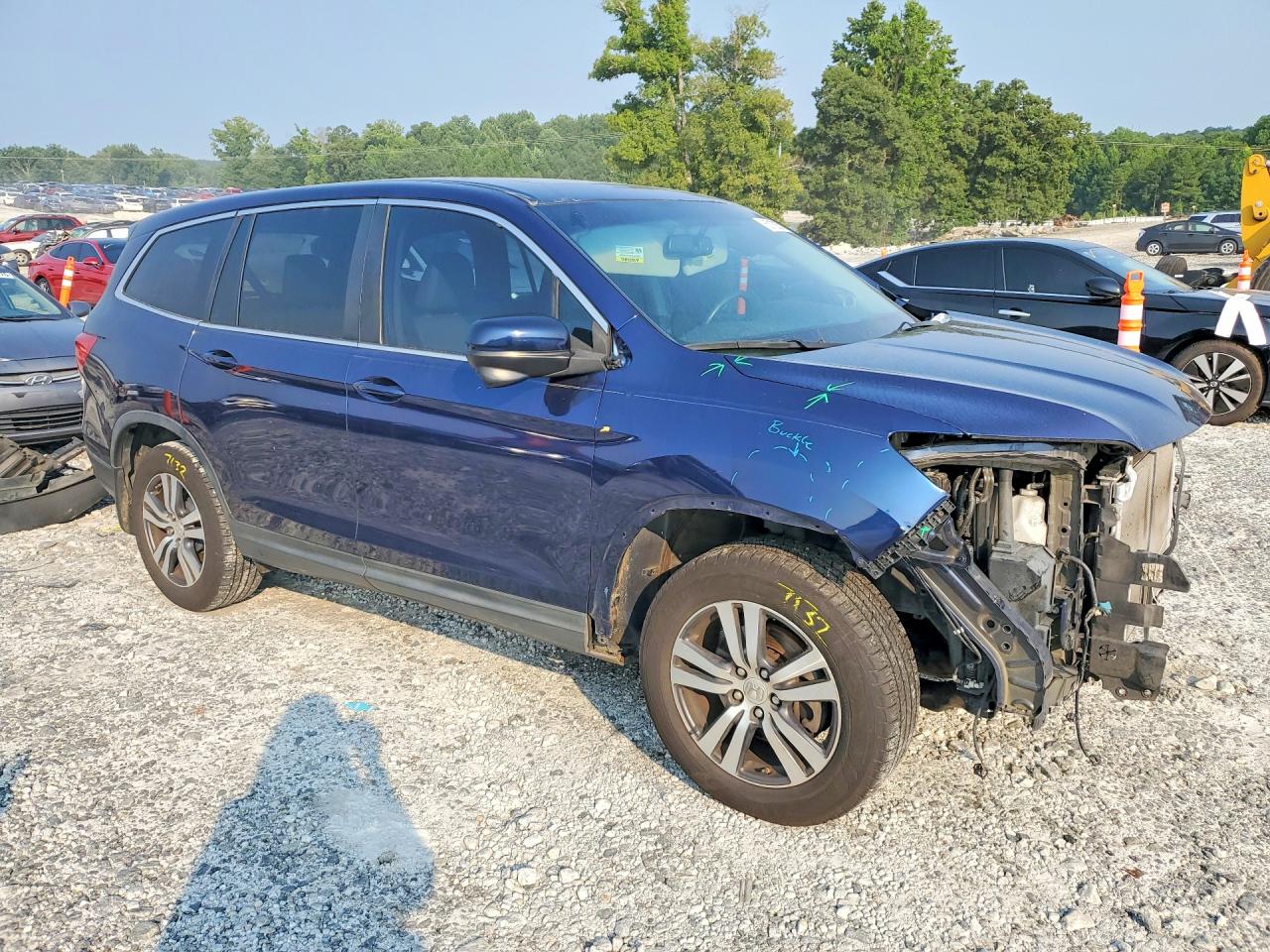 2016 Honda Pilot Exl Blue vin: 5FNYF5H8XGB044494