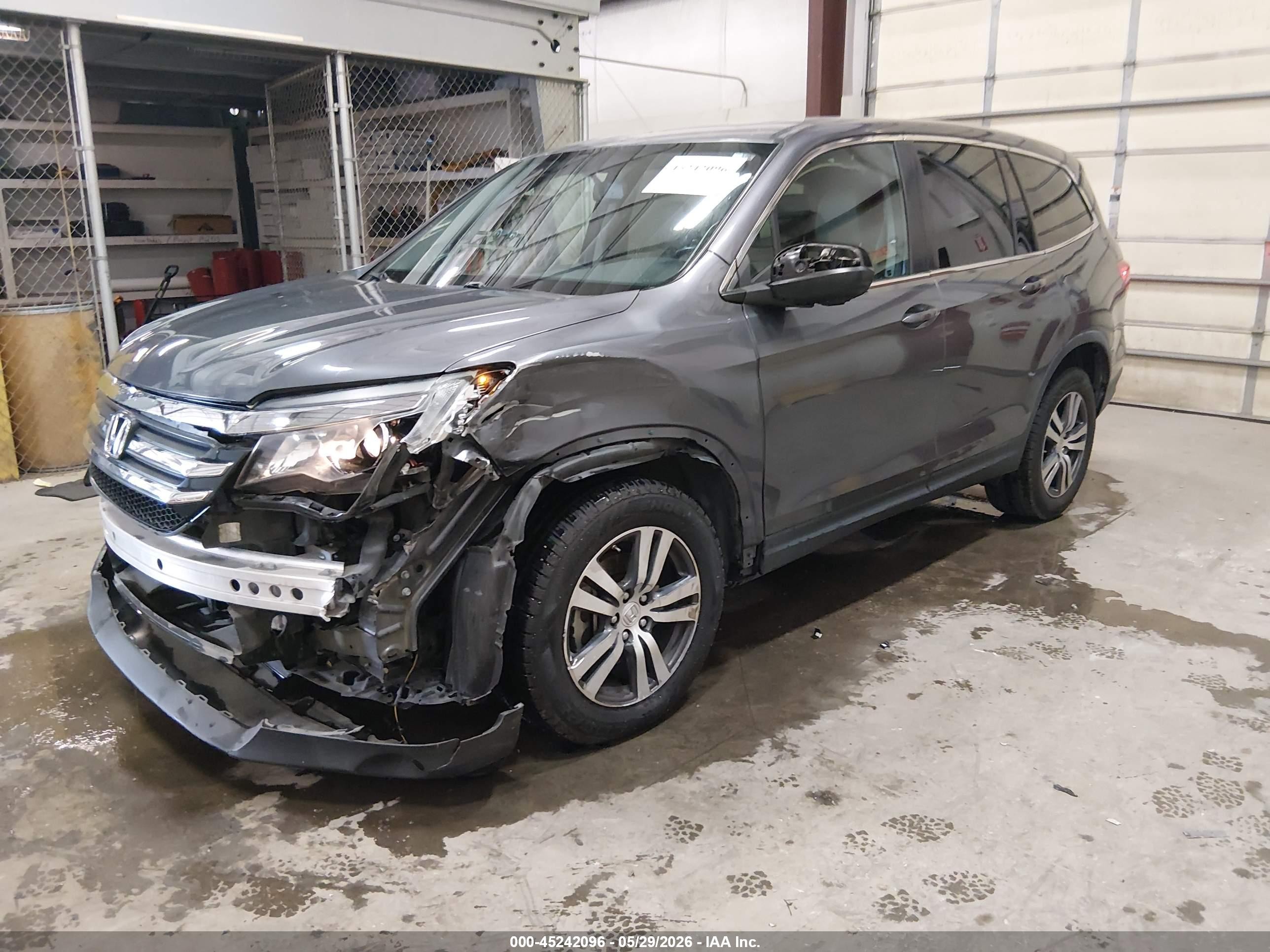 2017 Honda Pilot Ex-l Gray vin: 5FNYF5H8XHB001517