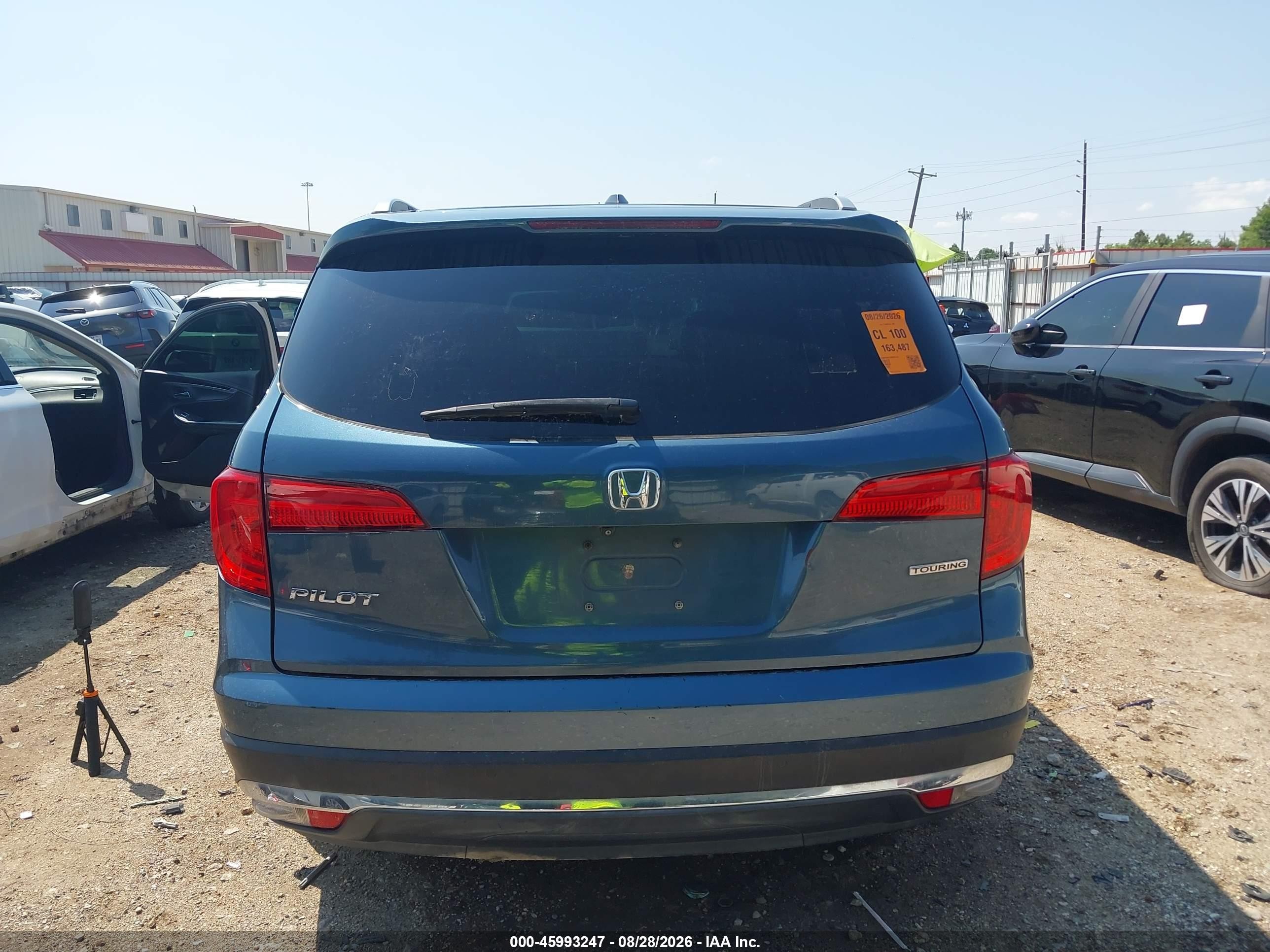 2017 Honda Pilot Touring Blue vin: 5FNYF5H97HB020230