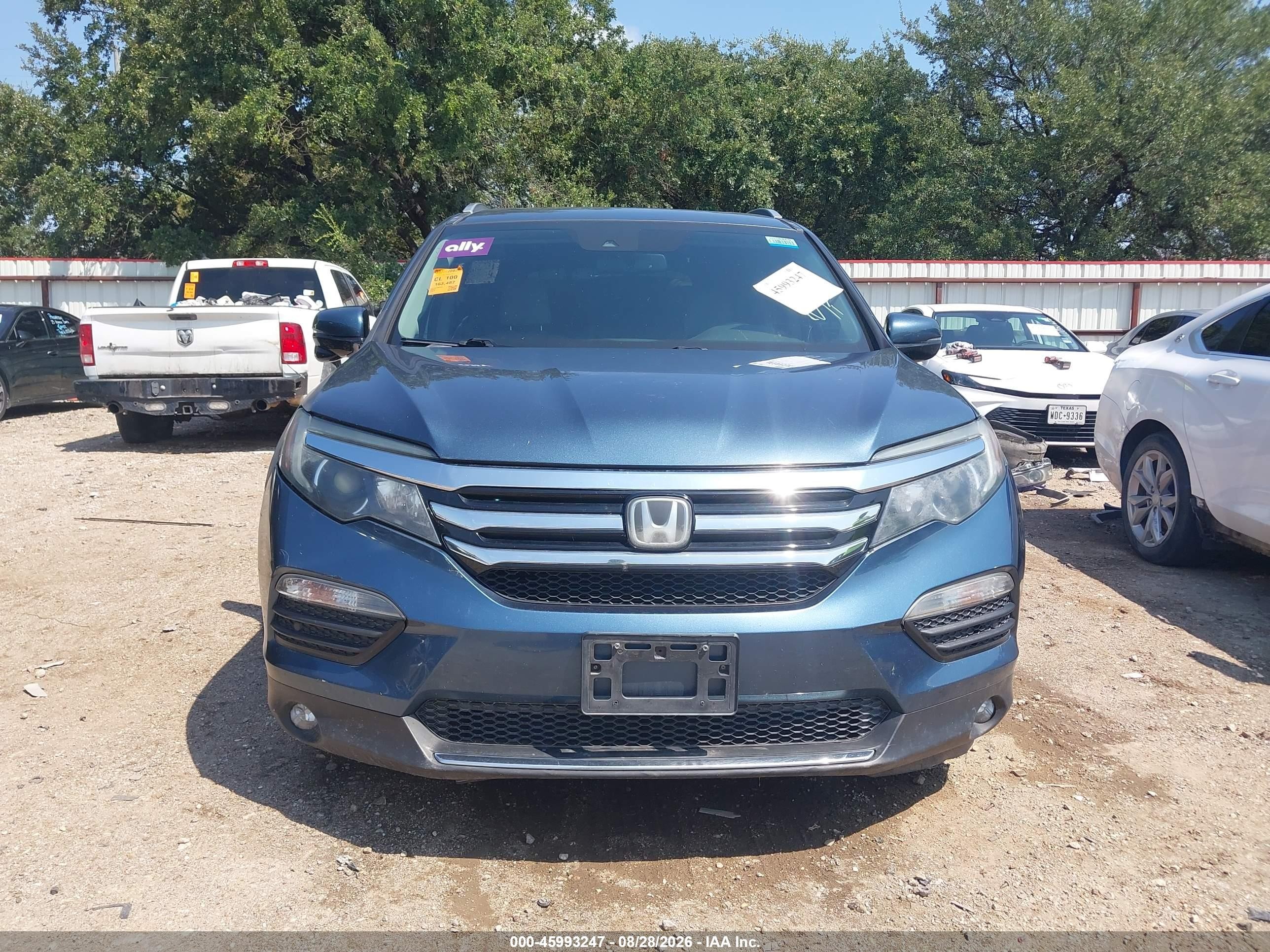 2017 Honda Pilot Touring Blue vin: 5FNYF5H97HB020230