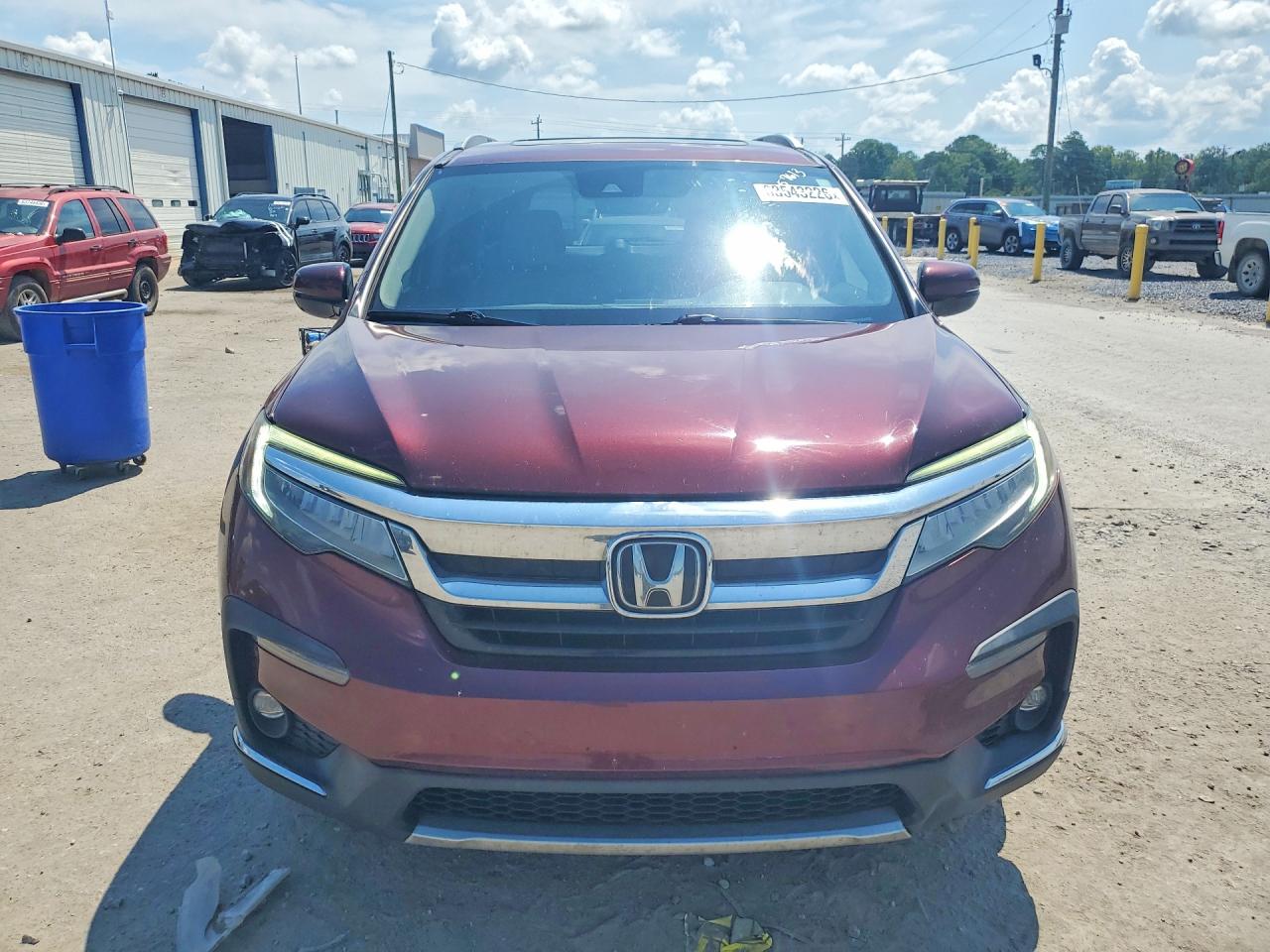 2019 Honda Pilot Touring Бордовый vin: 5FNYF5H98KB015934