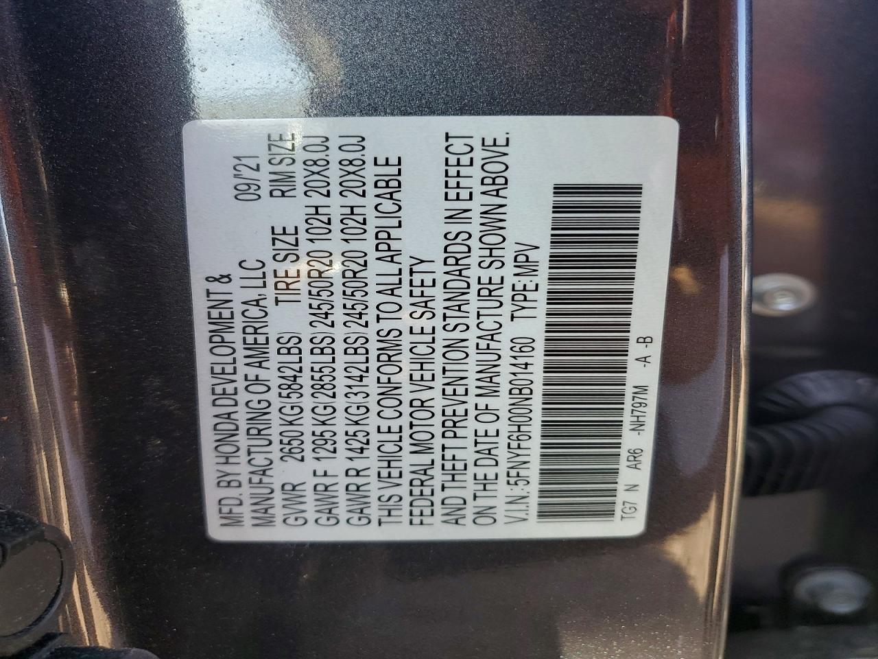 2022 Honda Pilot Elite Gray vin: 5FNYF6H00NB014160