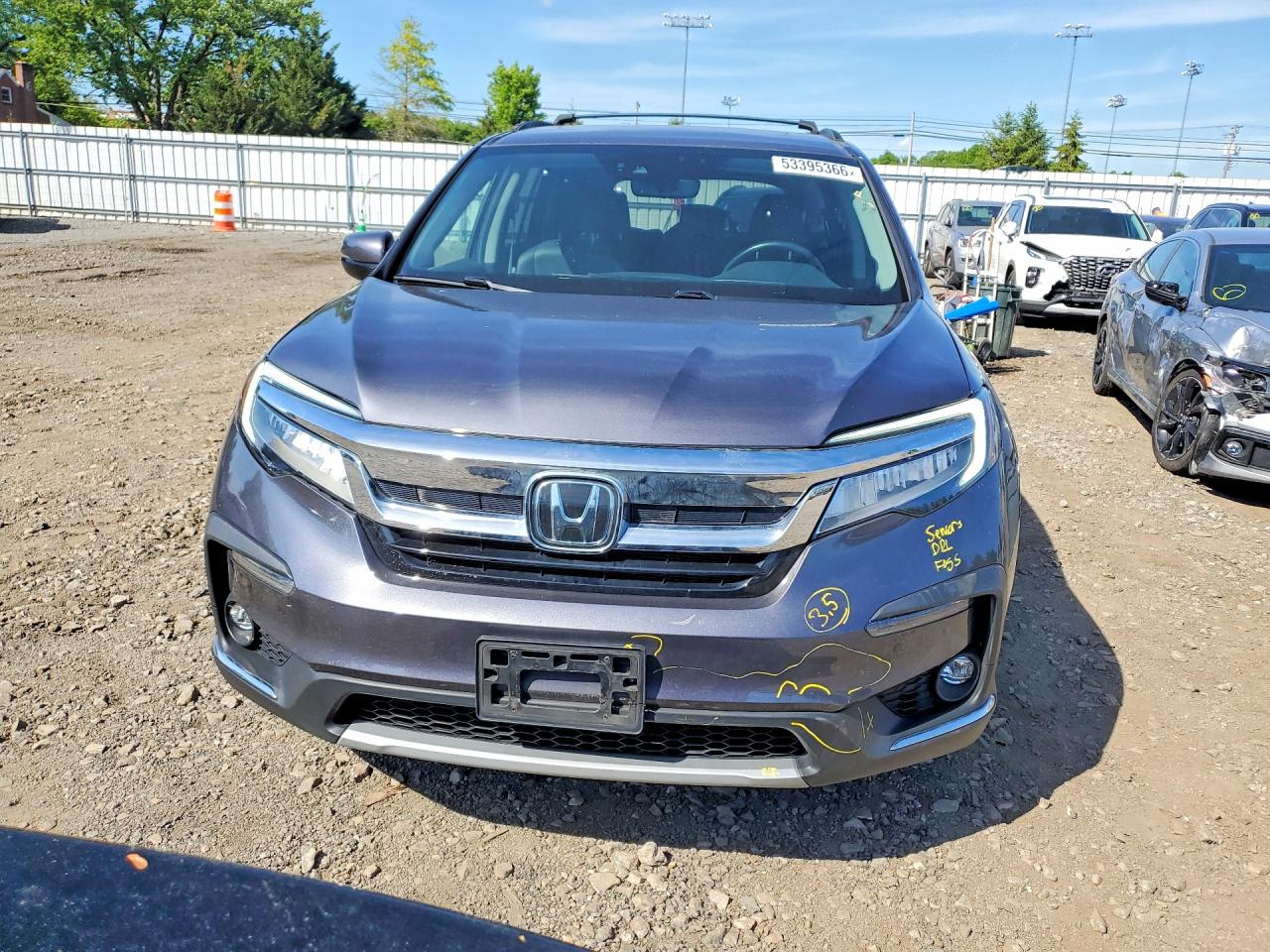 2022 Honda Pilot Elite Gray vin: 5FNYF6H00NB014160