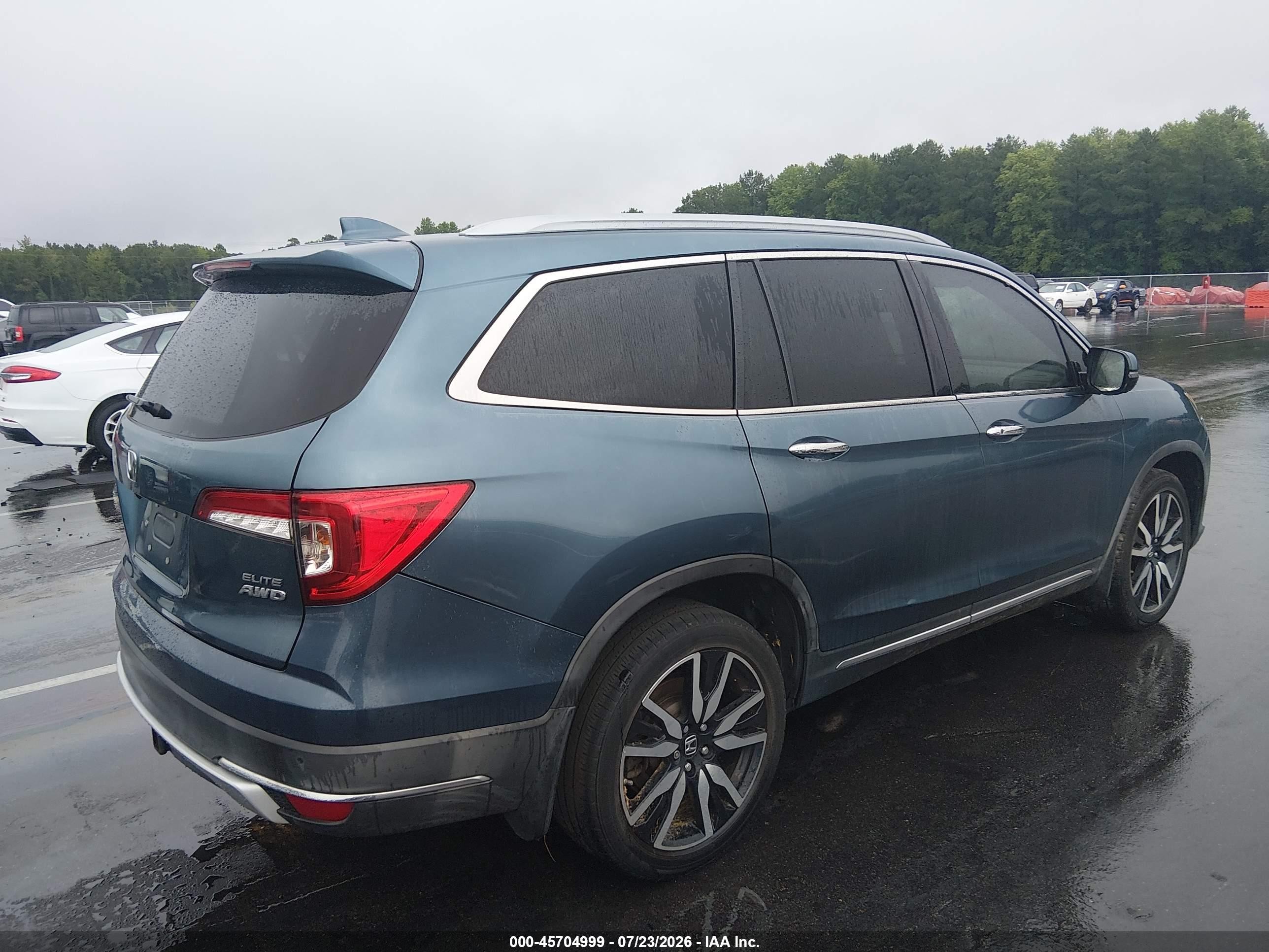 2019 Honda Pilot Elite Blue vin: 5FNYF6H07KB089031