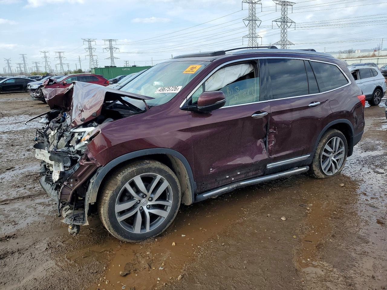 2017 Honda Pilot Elite Maroon vin: 5FNYF6H09HB009771