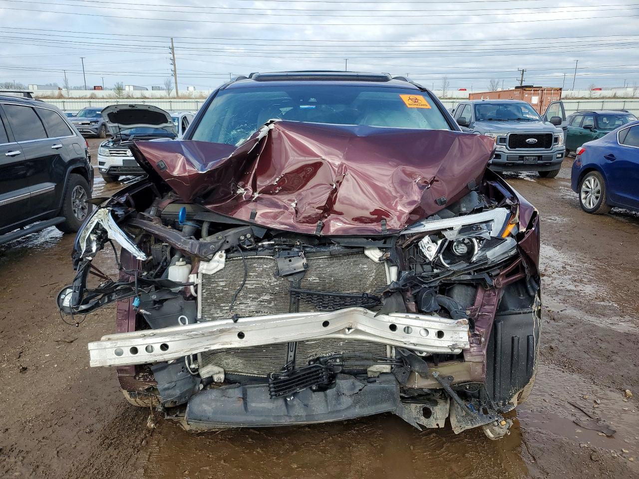 2017 Honda Pilot Elite Maroon vin: 5FNYF6H09HB009771