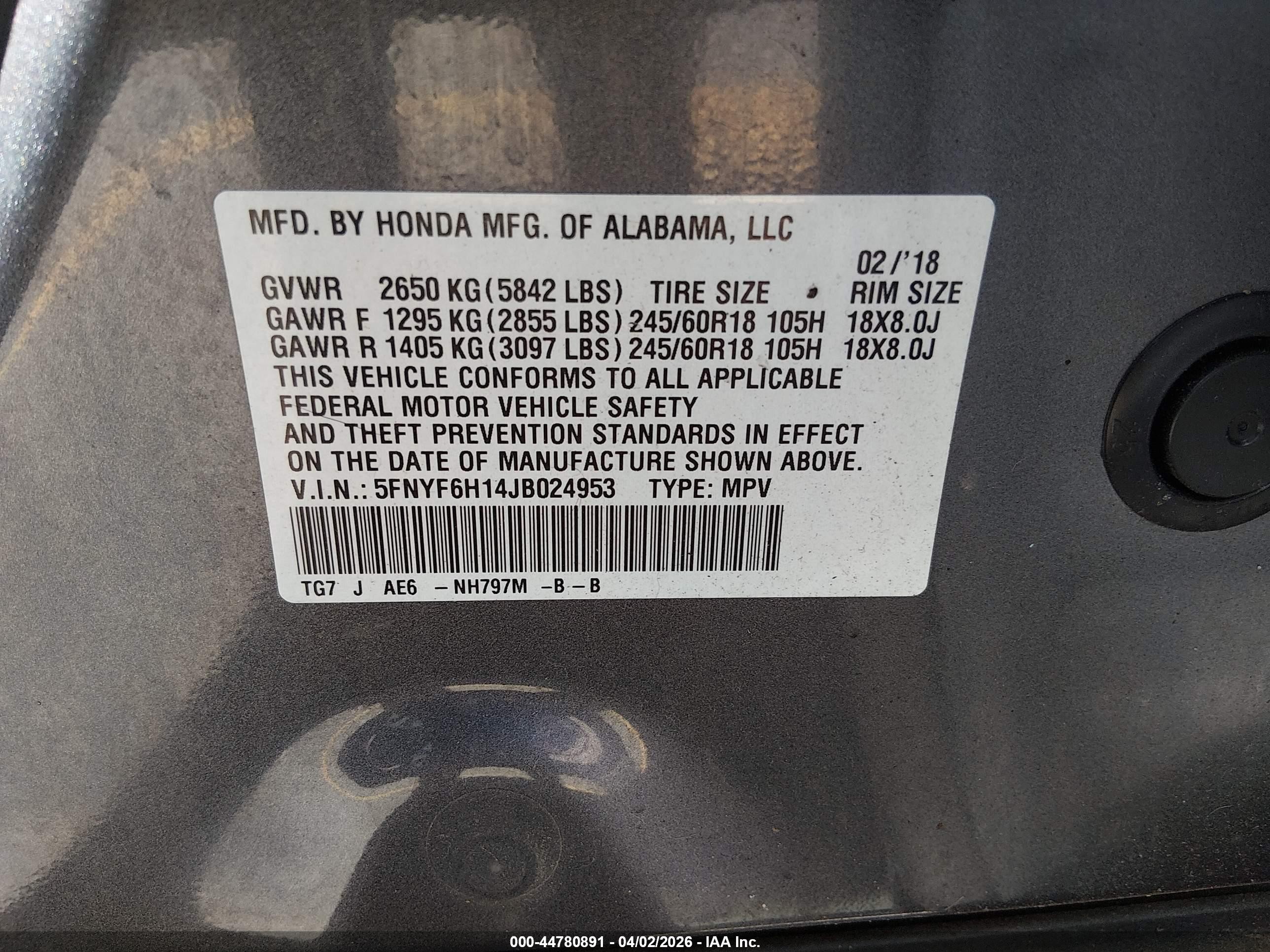 2018 Honda Pilot Lx Blue vin: 5FNYF6H14JB024953