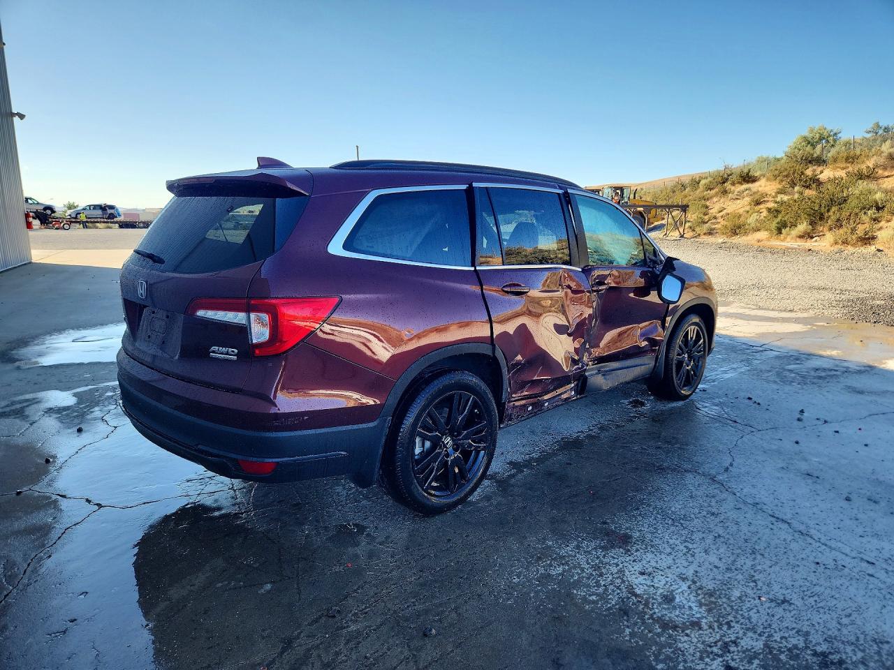 2022 Honda Pilot Se Burgundy vin: 5FNYF6H25NB009070