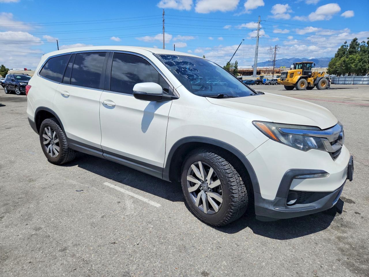 2019 Honda Pilot Ex White vin: 5FNYF6H33KB062760