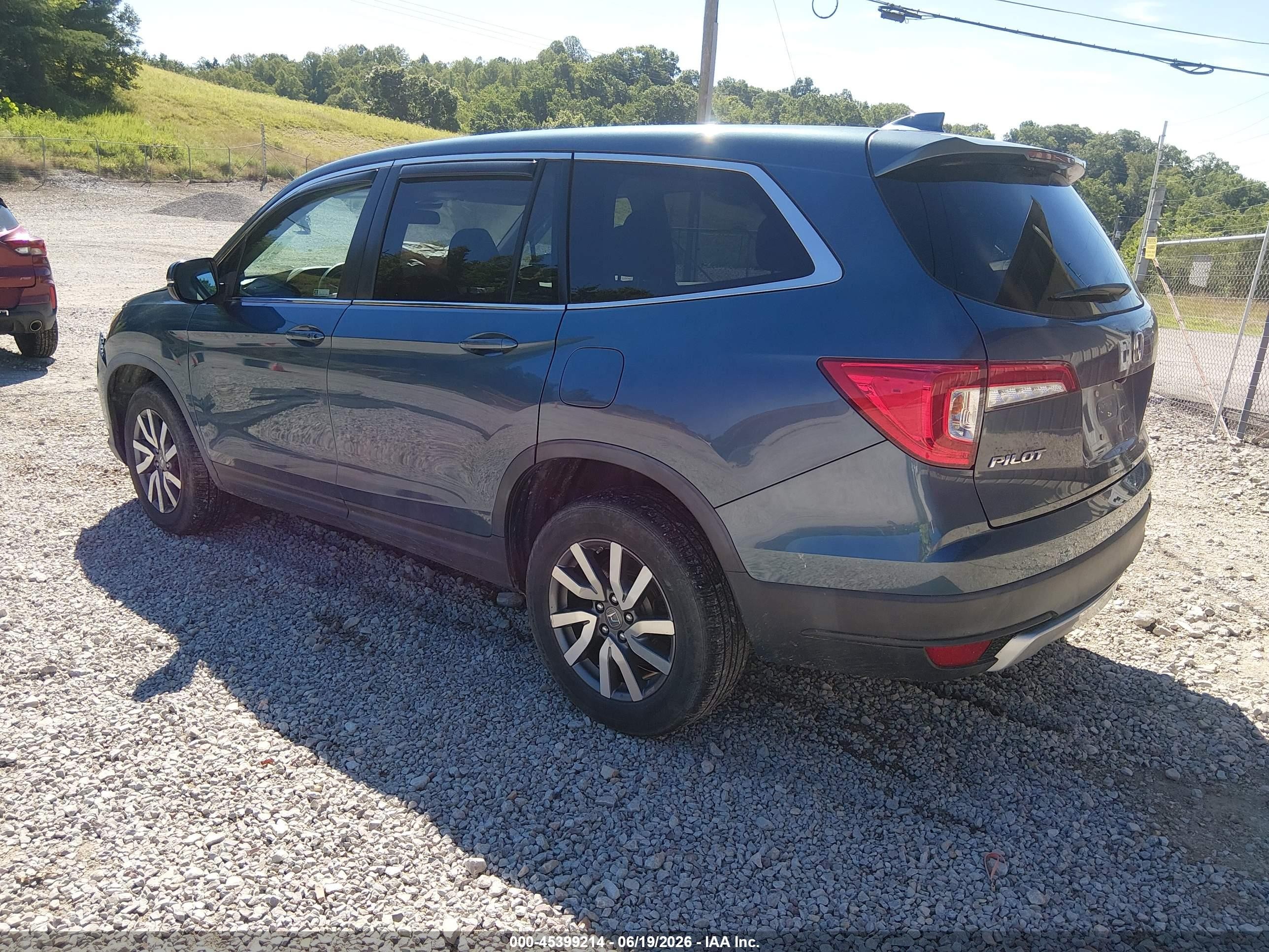2019 Honda Pilot Ex Blue vin: 5FNYF6H35KB046866