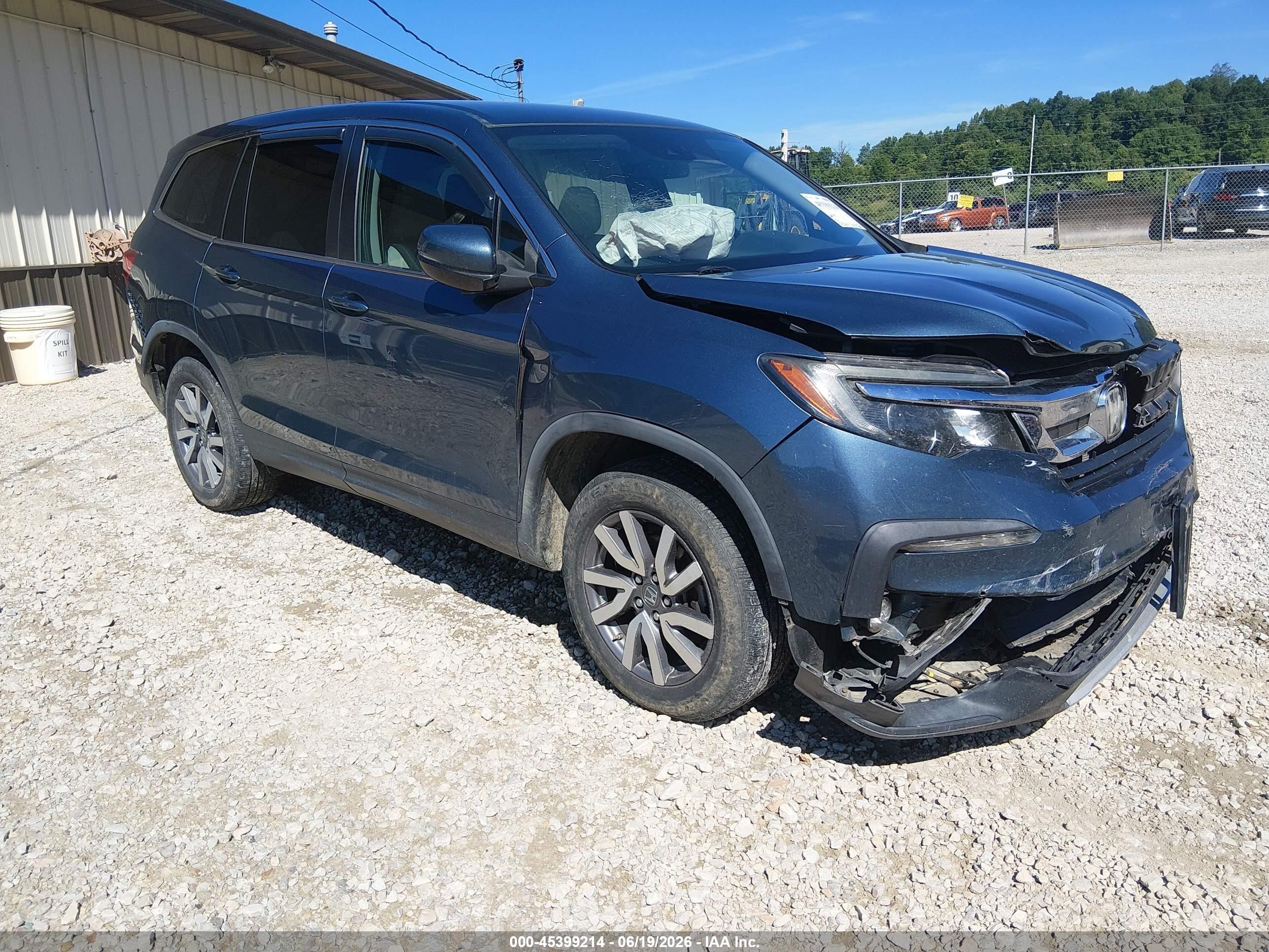 2019 Honda Pilot Ex Blue vin: 5FNYF6H35KB046866