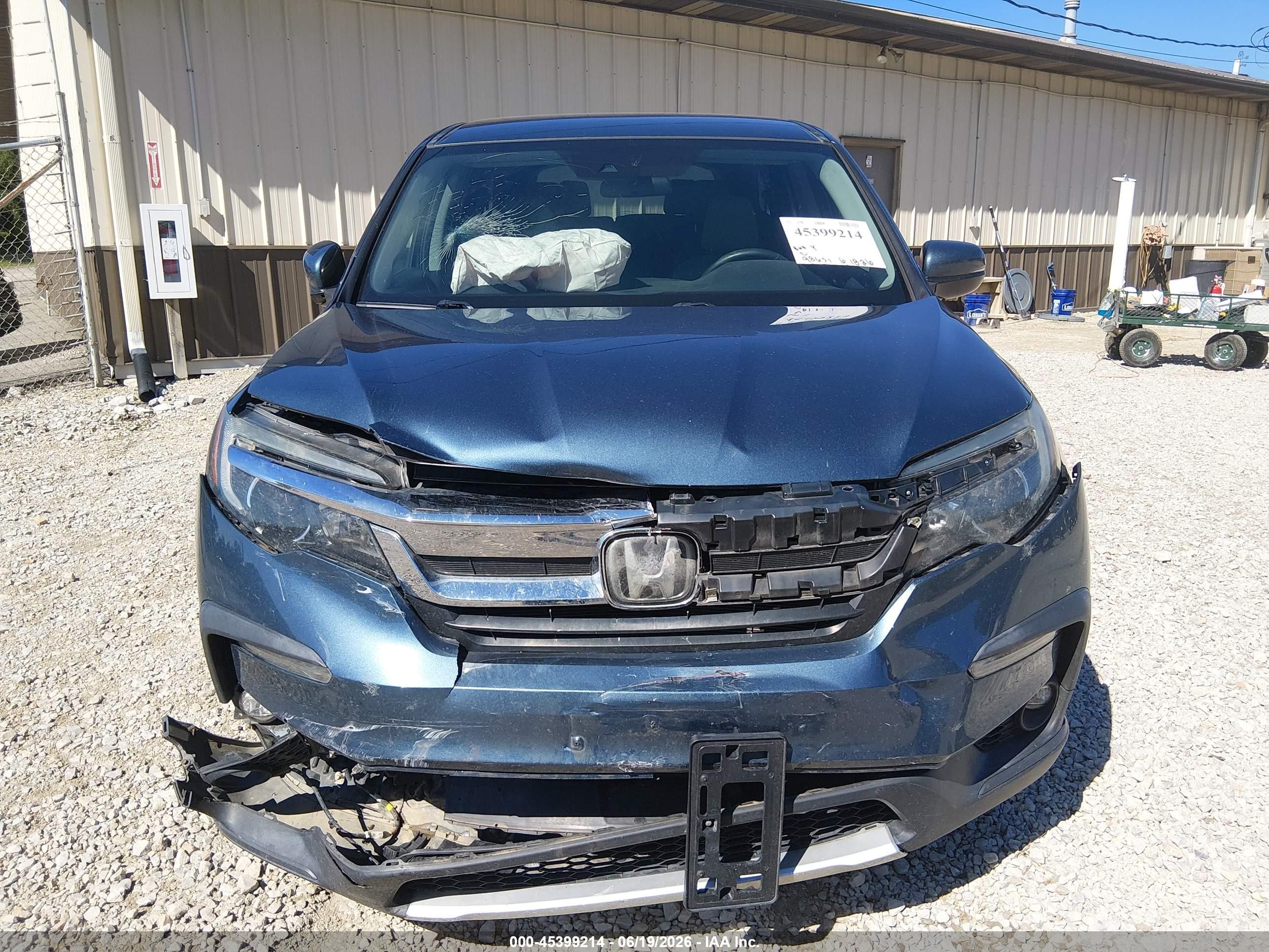 2019 Honda Pilot Ex Blue vin: 5FNYF6H35KB046866