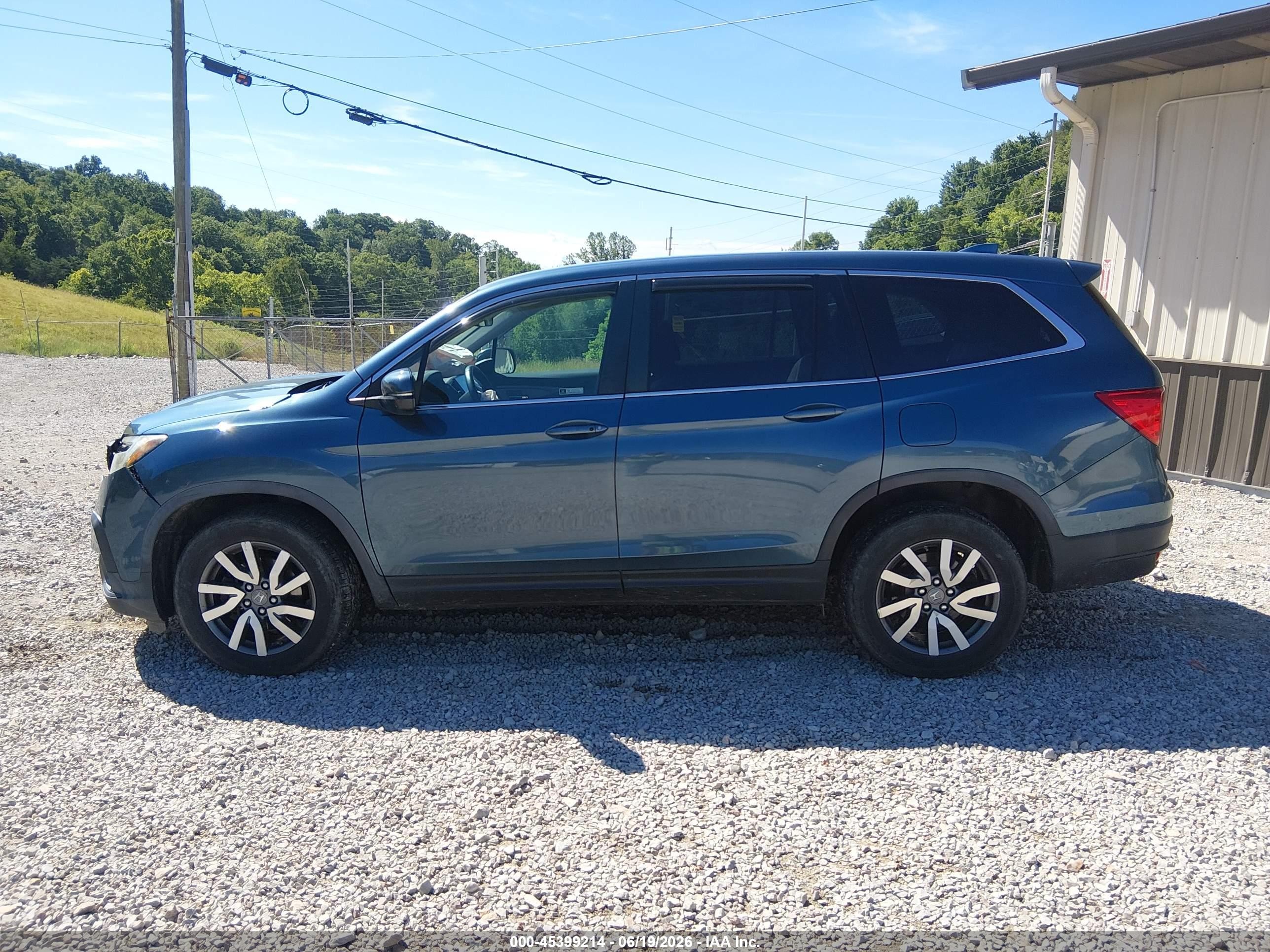 2019 Honda Pilot Ex Blue vin: 5FNYF6H35KB046866