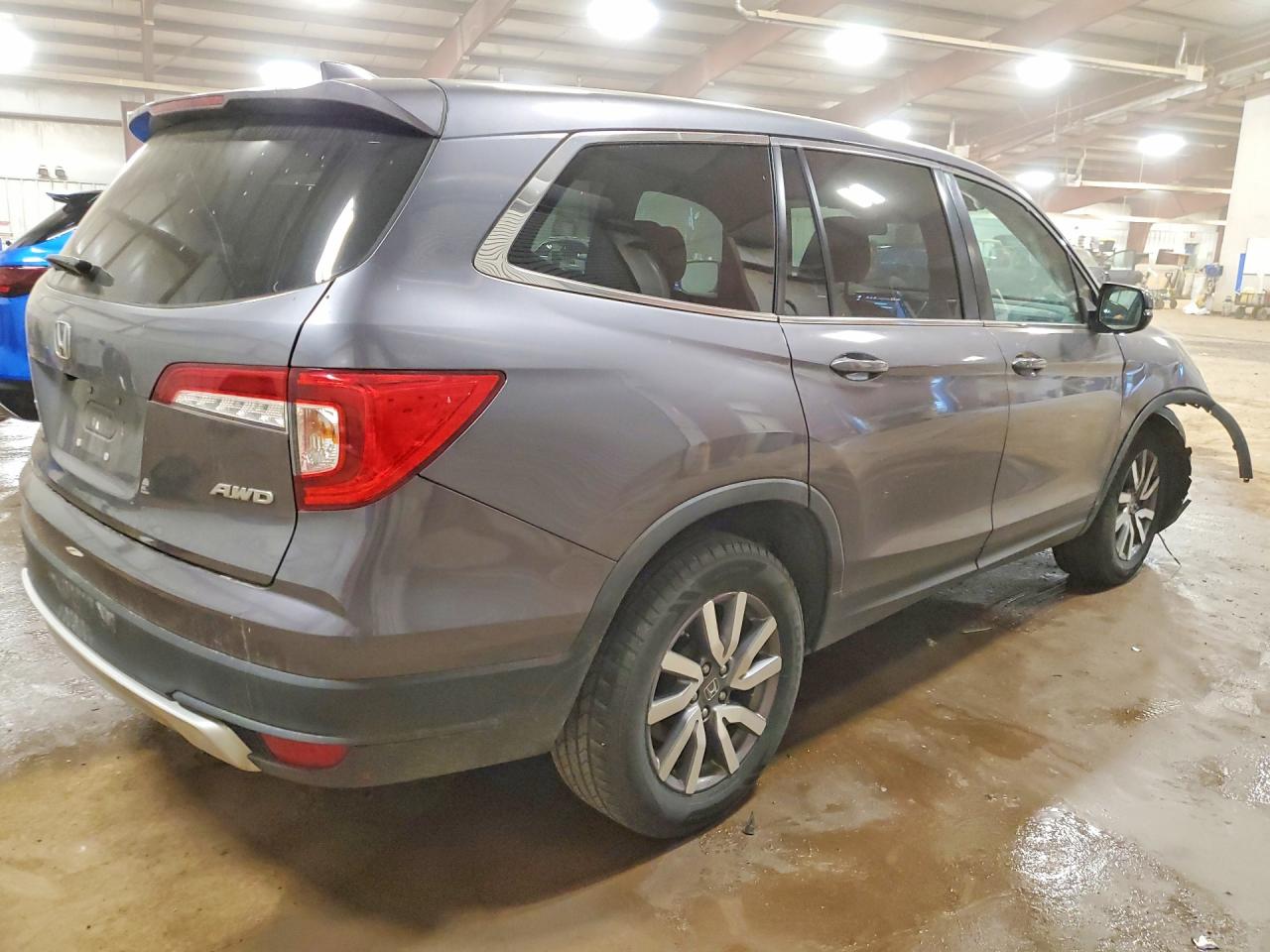 2021 Honda Pilot Ex Gray vin: 5FNYF6H37MB009823