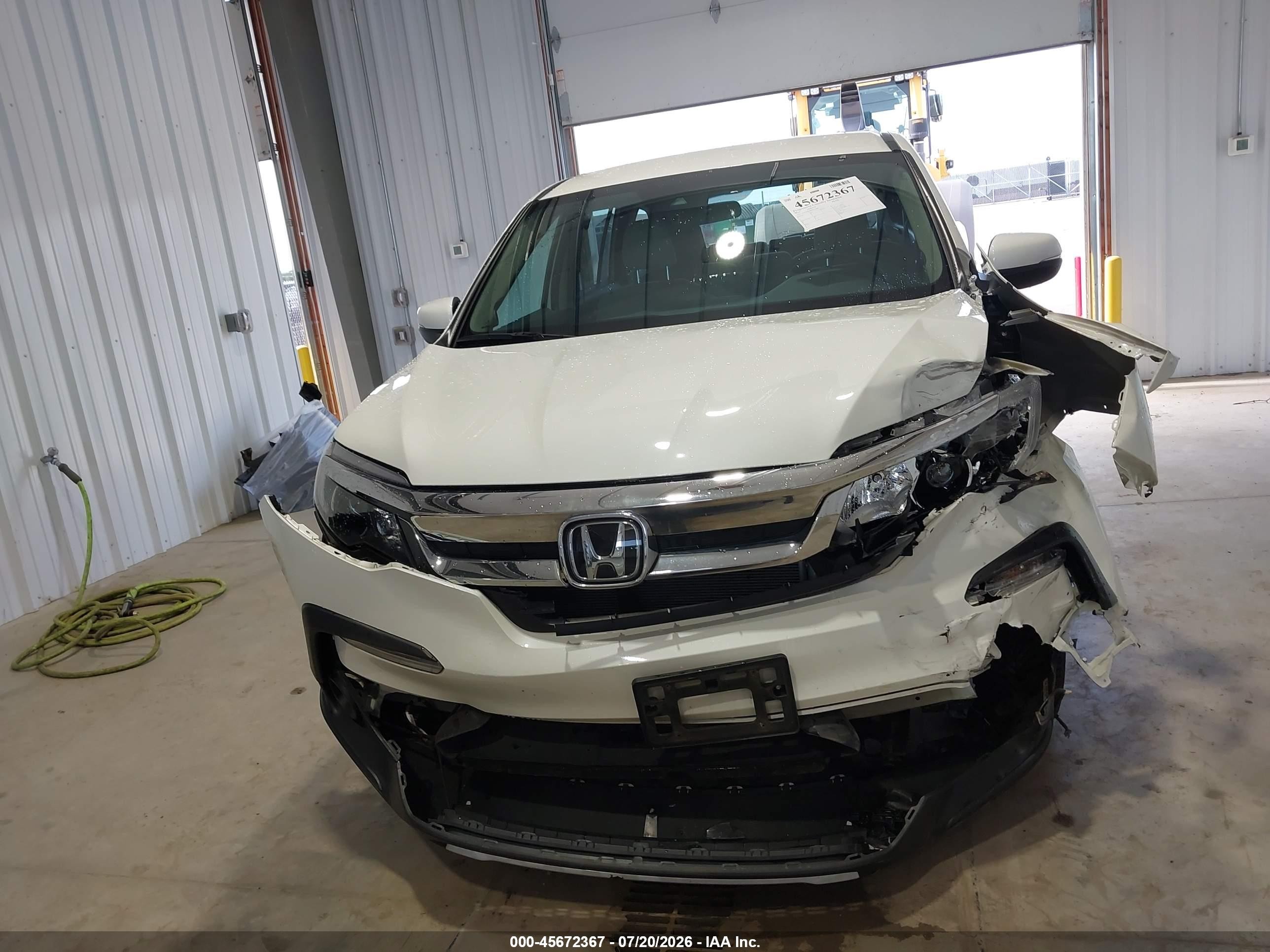 2019 Honda Pilot Ex White vin: 5FNYF6H38KB027888