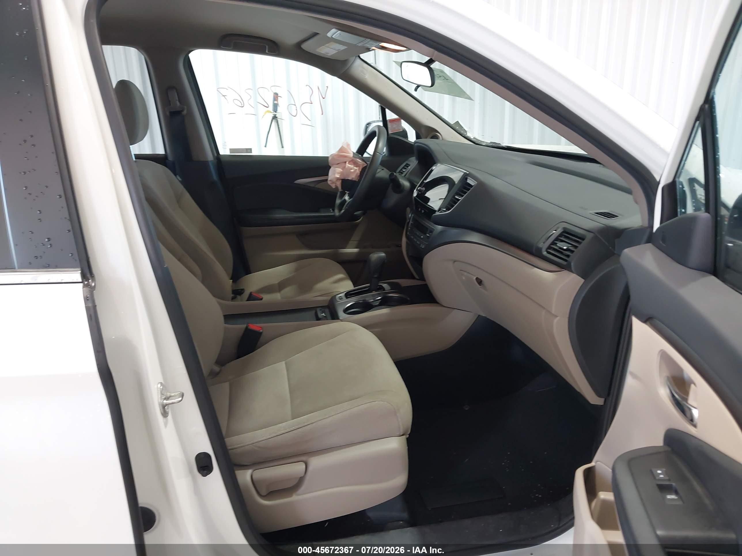 2019 Honda Pilot Ex White vin: 5FNYF6H38KB027888