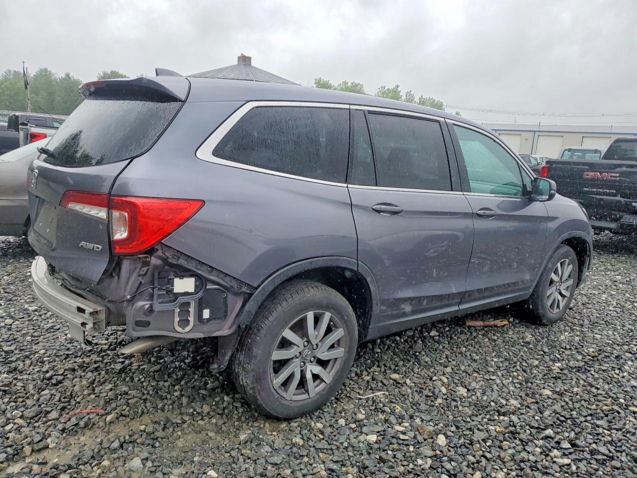 2019 Honda Pilot Ex Gray vin: 5FNYF6H39KB081684