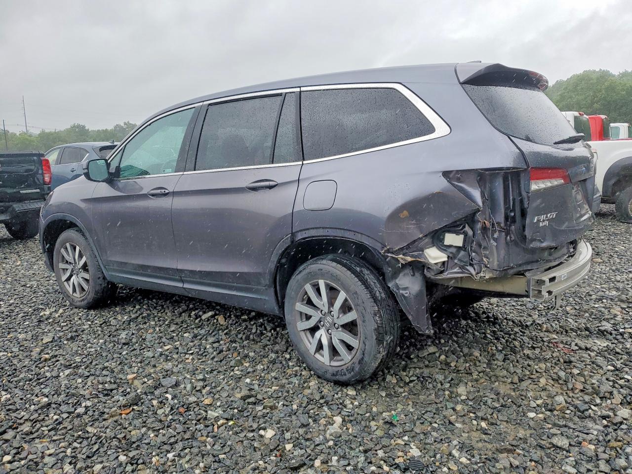 2019 Honda Pilot Ex Gray vin: 5FNYF6H39KB081684