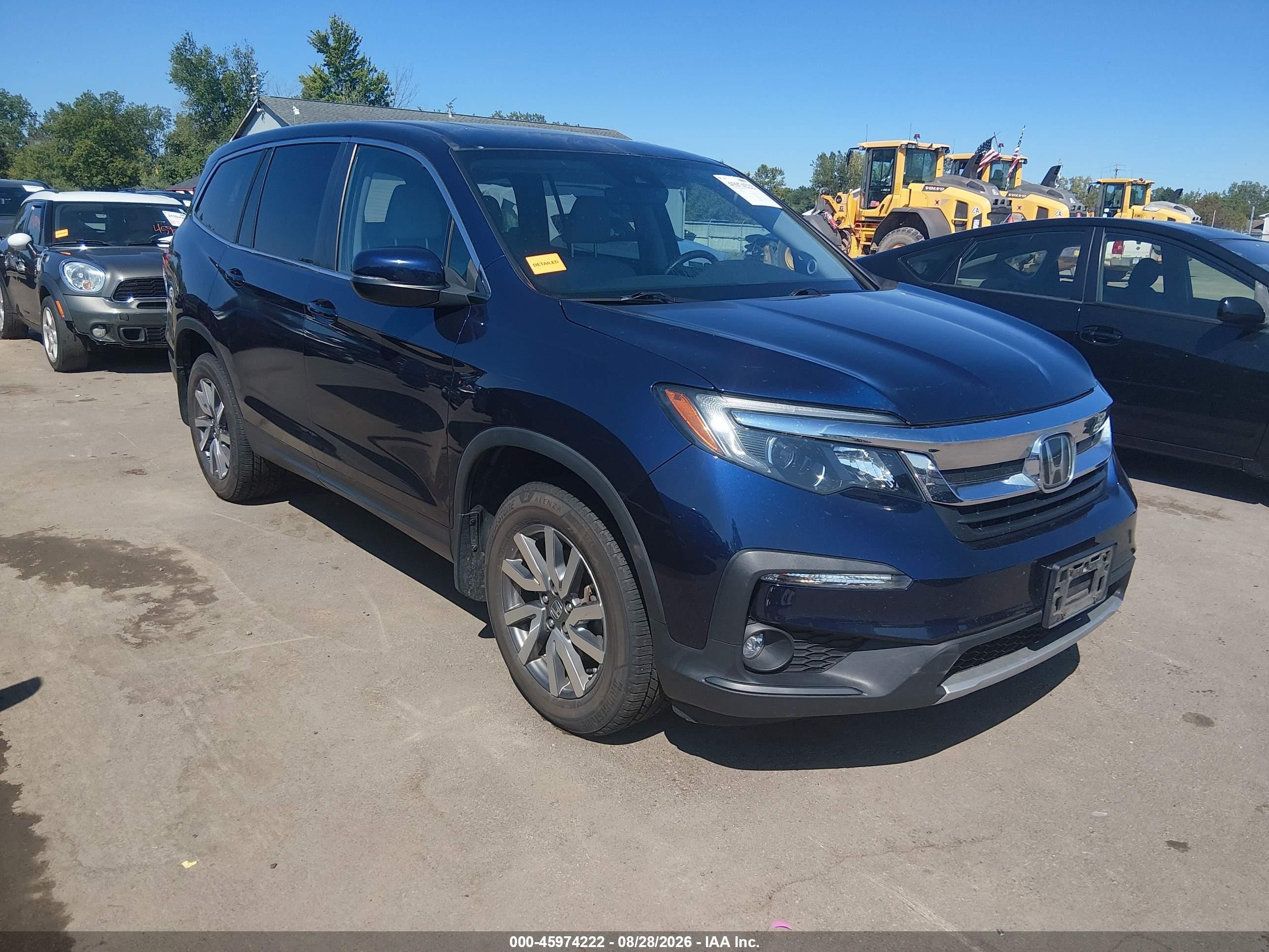 2019 Honda Pilot Ex-l Blue vin: 5FNYF6H42KB020511