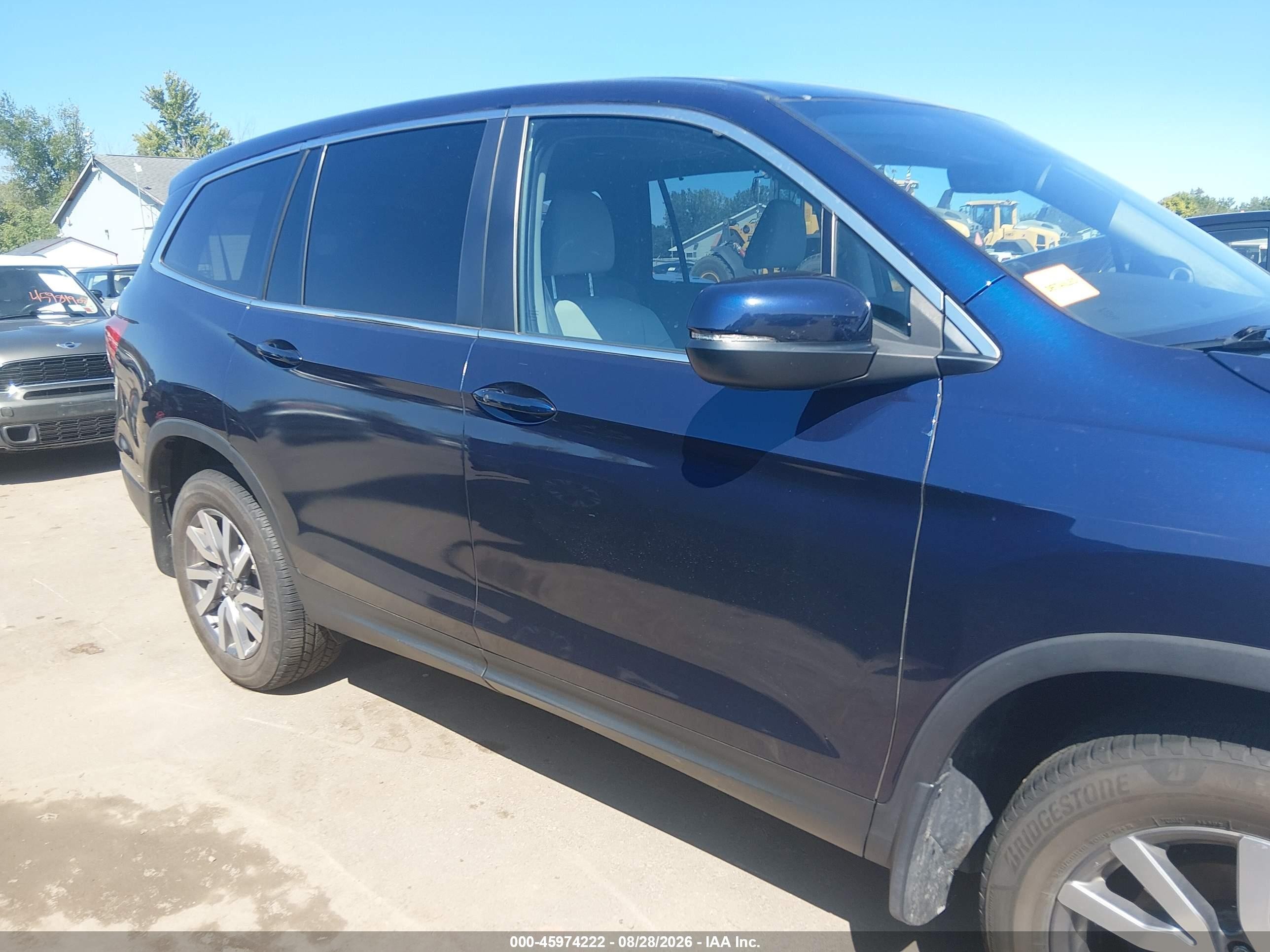 2019 Honda Pilot Ex-l Синий vin: 5FNYF6H42KB020511