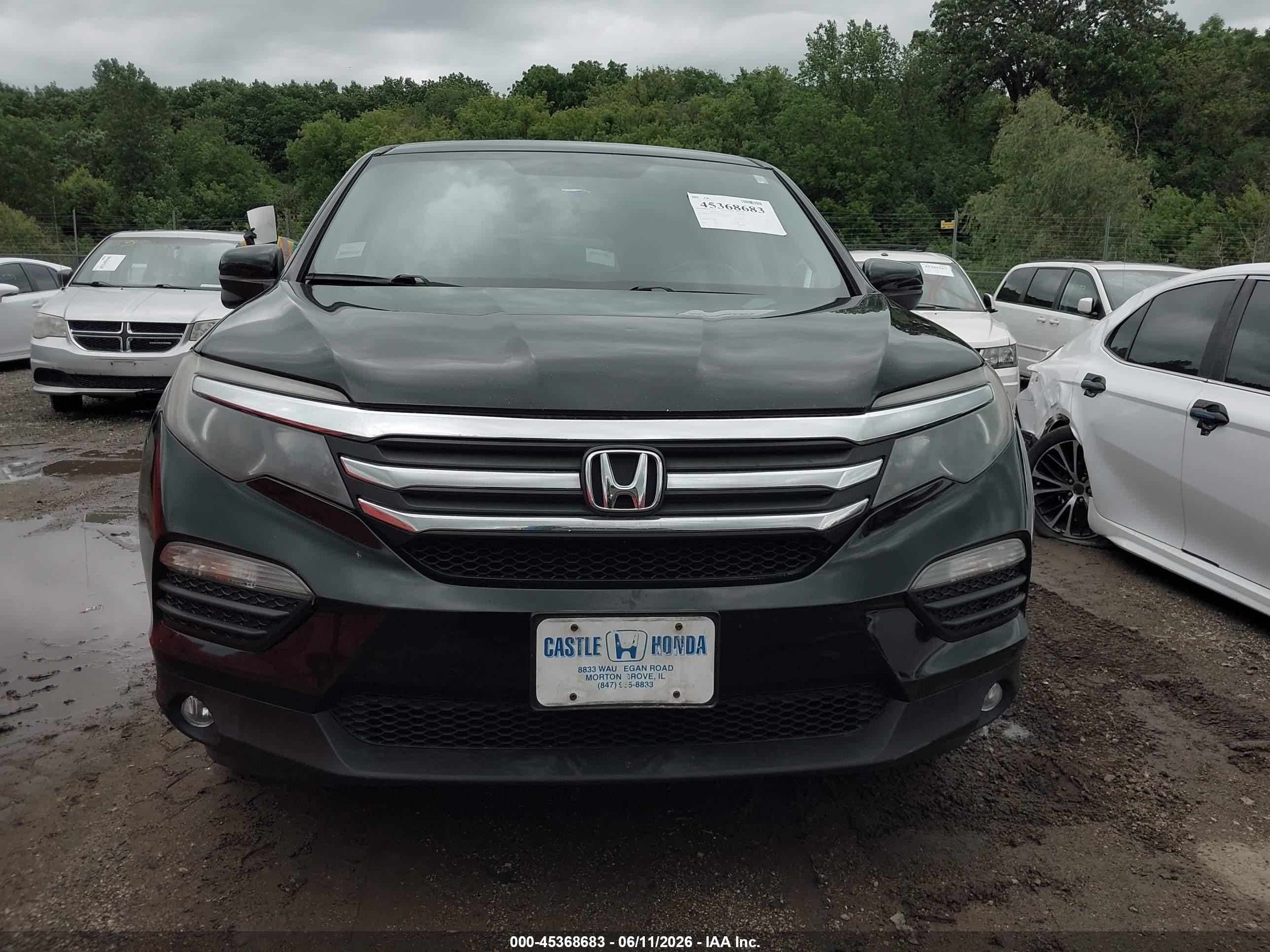 2017 Honda Pilot Ex-l Black vin: 5FNYF6H50HB037180
