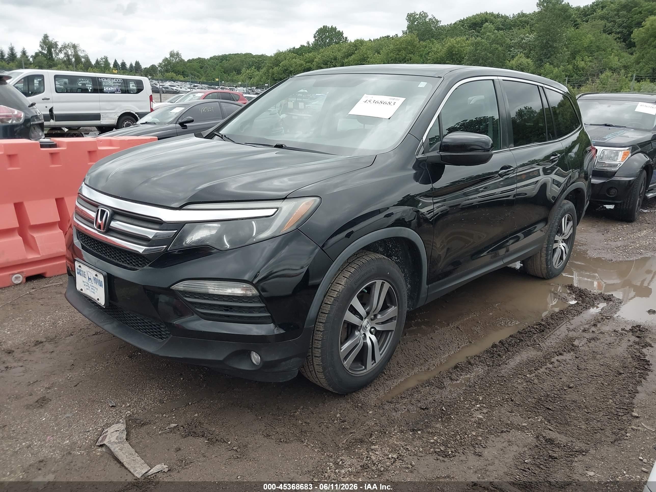 2017 Honda Pilot Ex-l Black vin: 5FNYF6H50HB037180