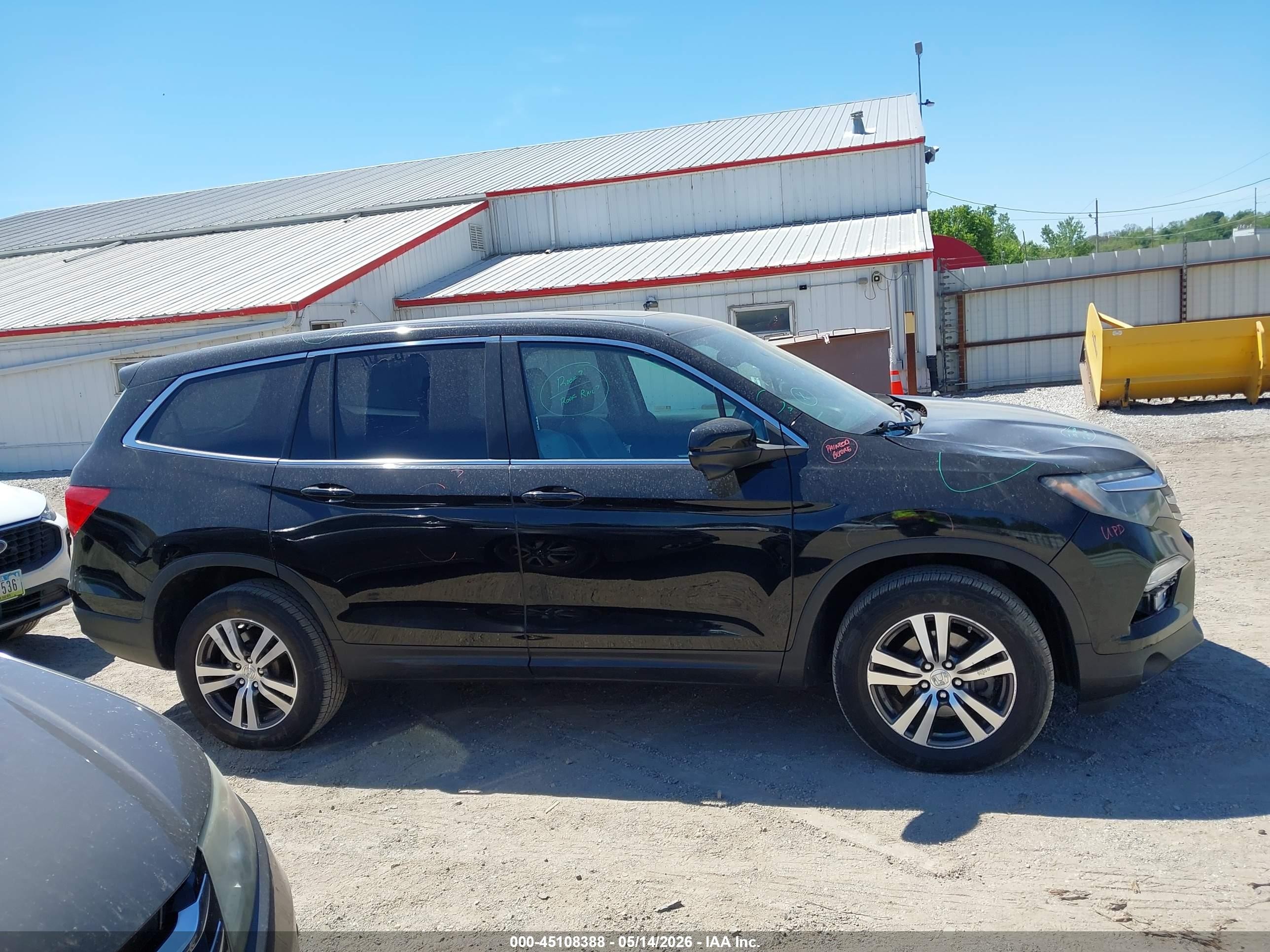 2018 Honda Pilot Ex-l Черный vin: 5FNYF6H50JB025696