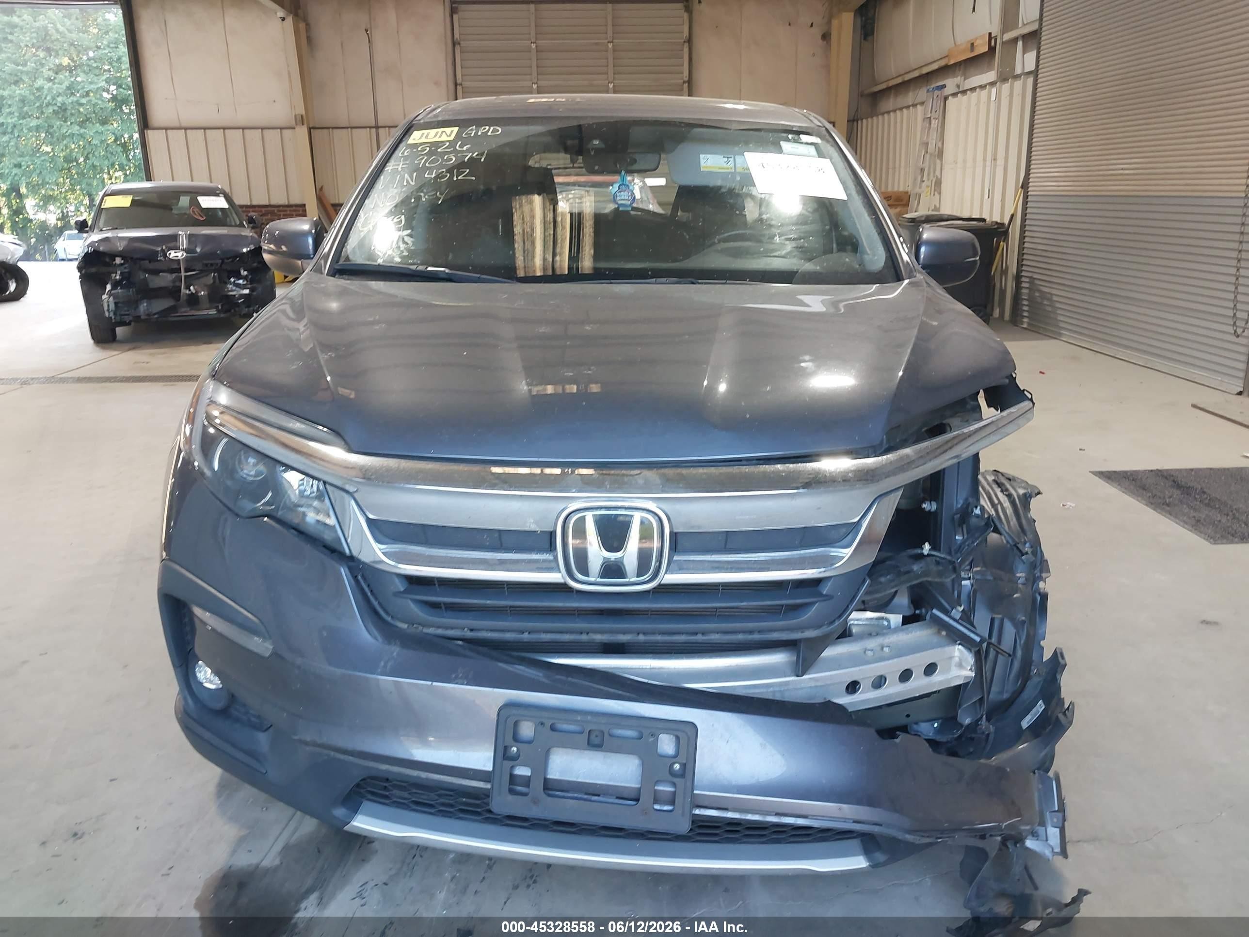 2021 Honda Pilot Awd Ex-l Gray vin: 5FNYF6H51MB044312