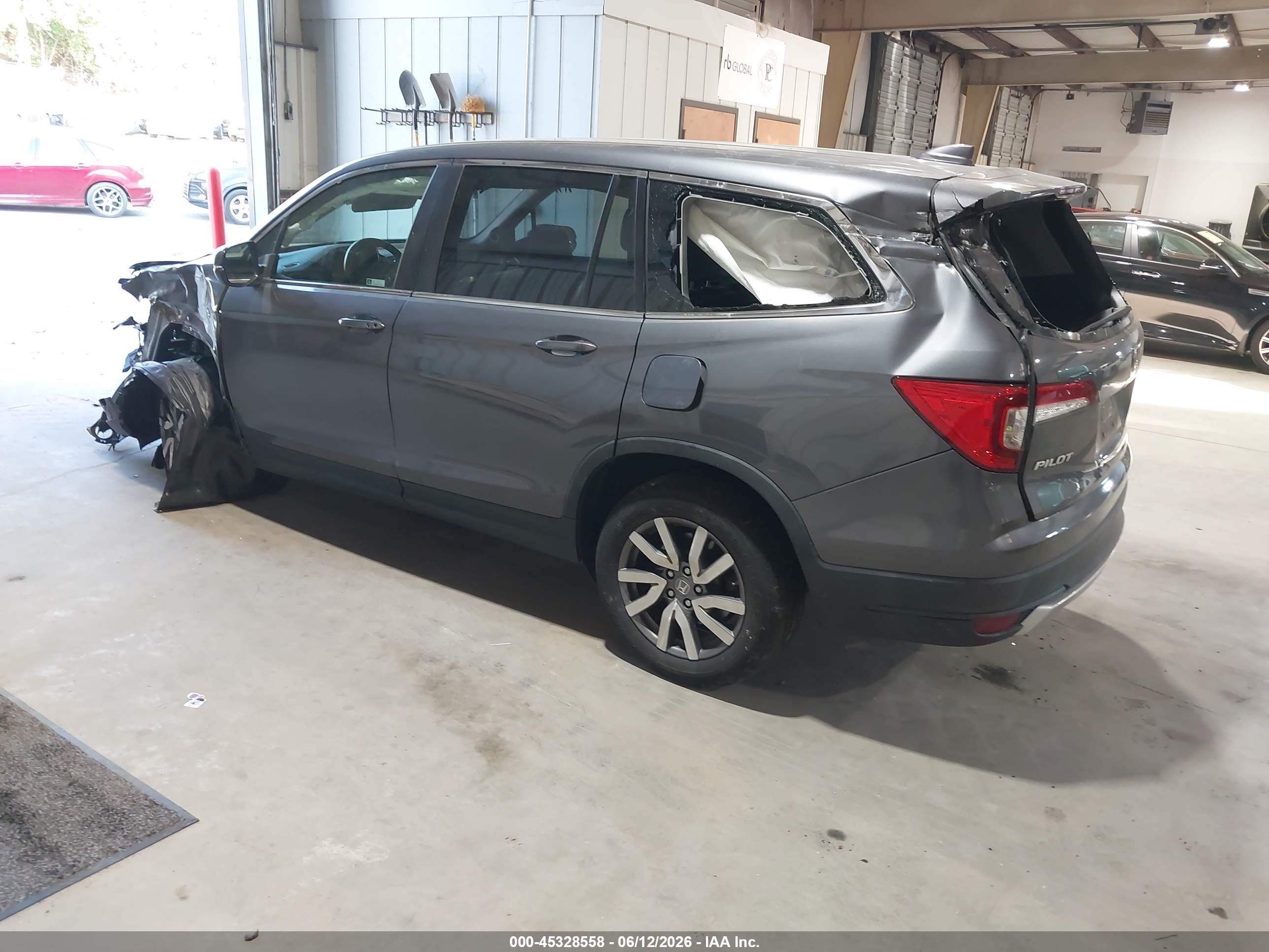 2021 Honda Pilot Awd Ex-l Gray vin: 5FNYF6H51MB044312