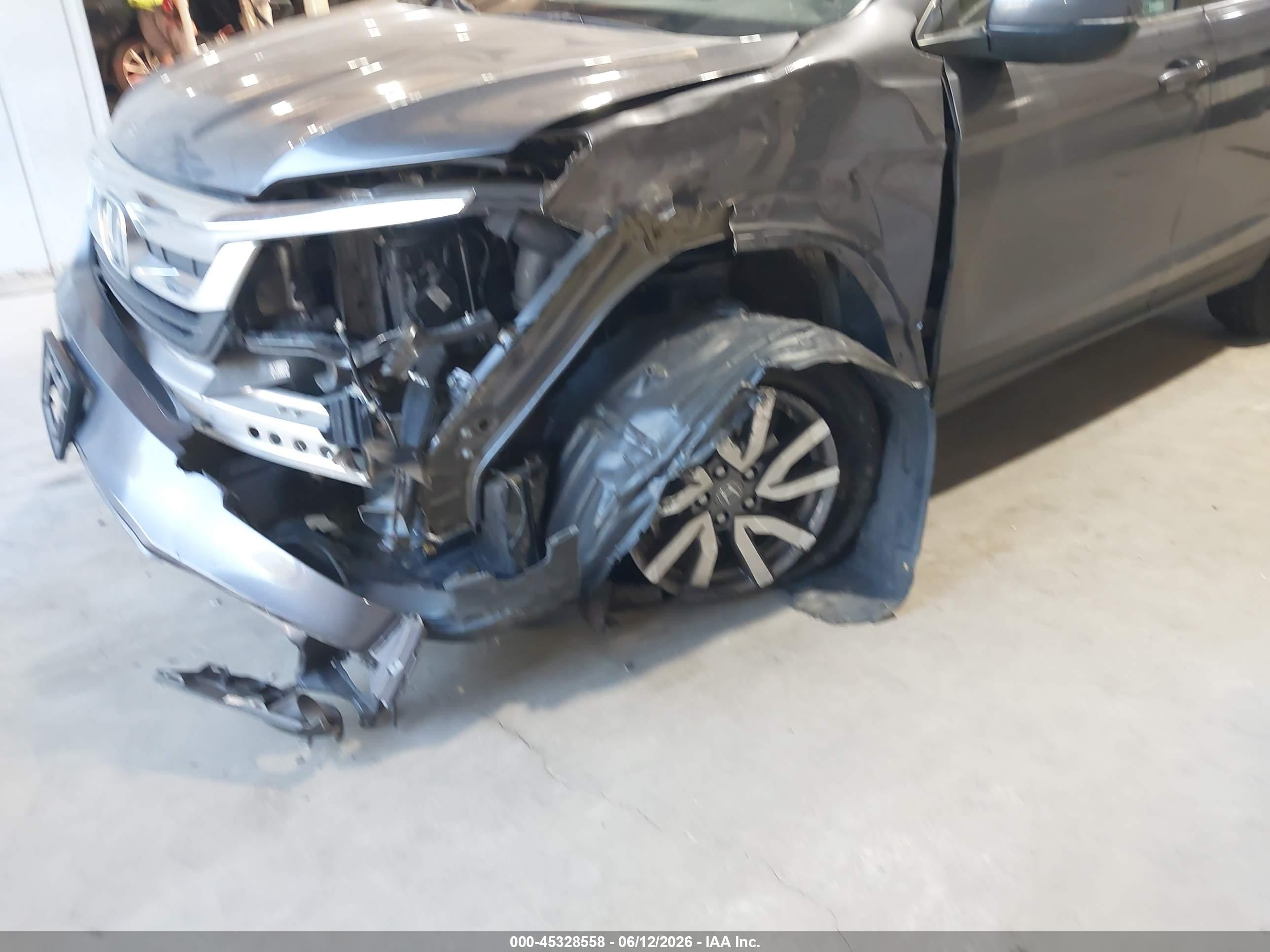 2021 Honda Pilot Awd Ex-l Gray vin: 5FNYF6H51MB044312