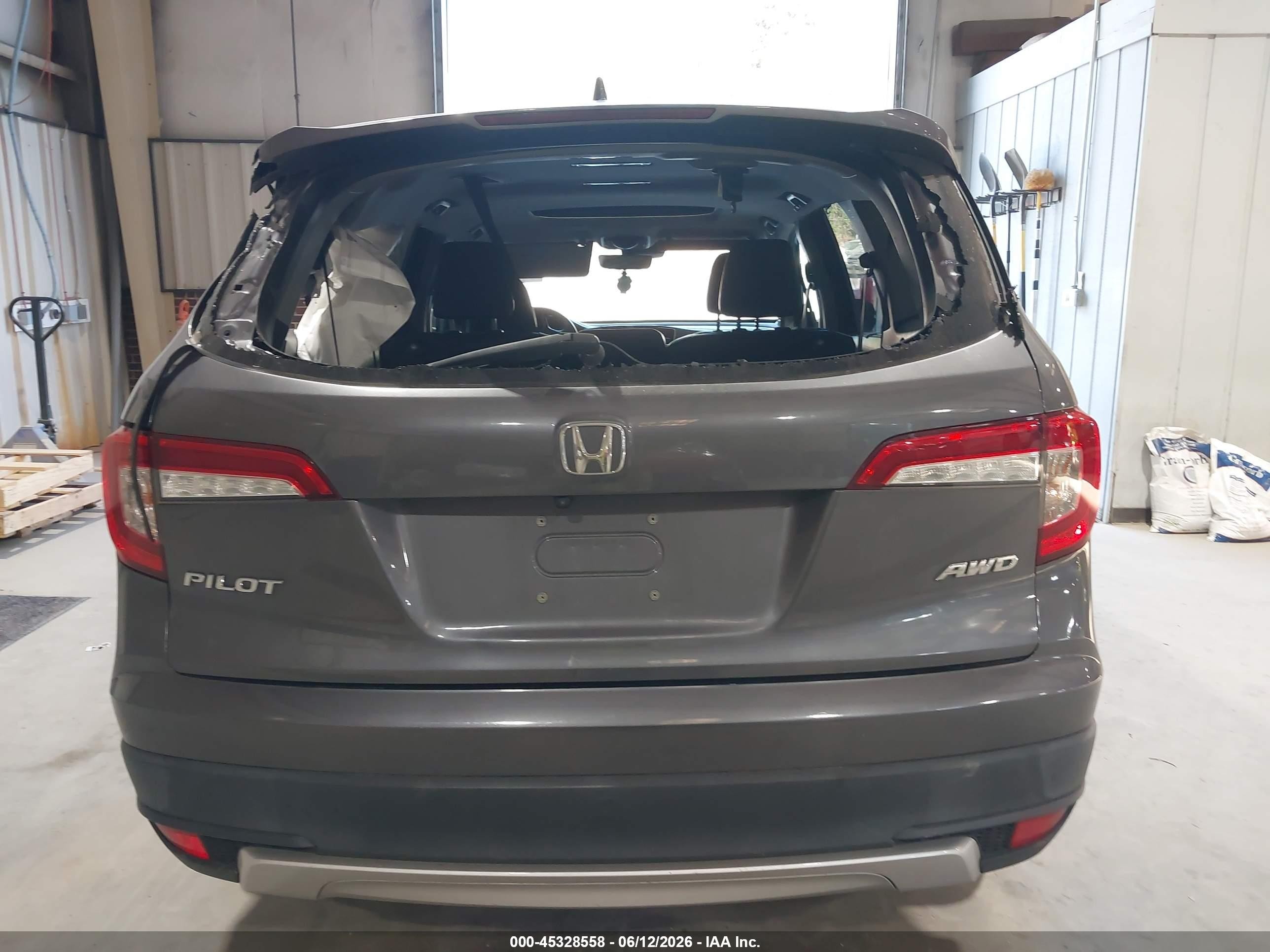 2021 Honda Pilot Awd Ex-l Gray vin: 5FNYF6H51MB044312
