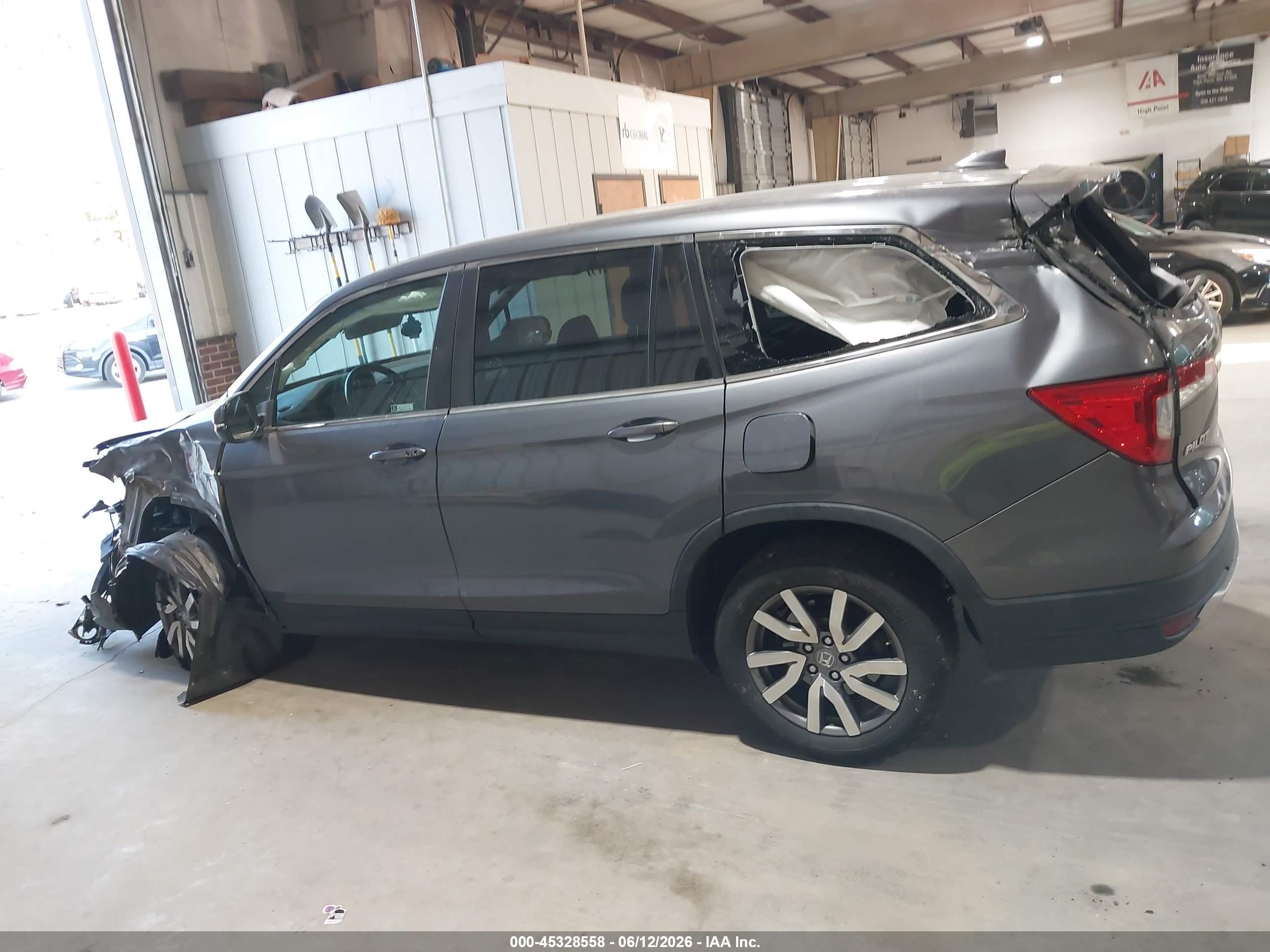 2021 Honda Pilot Awd Ex-l Gray vin: 5FNYF6H51MB044312