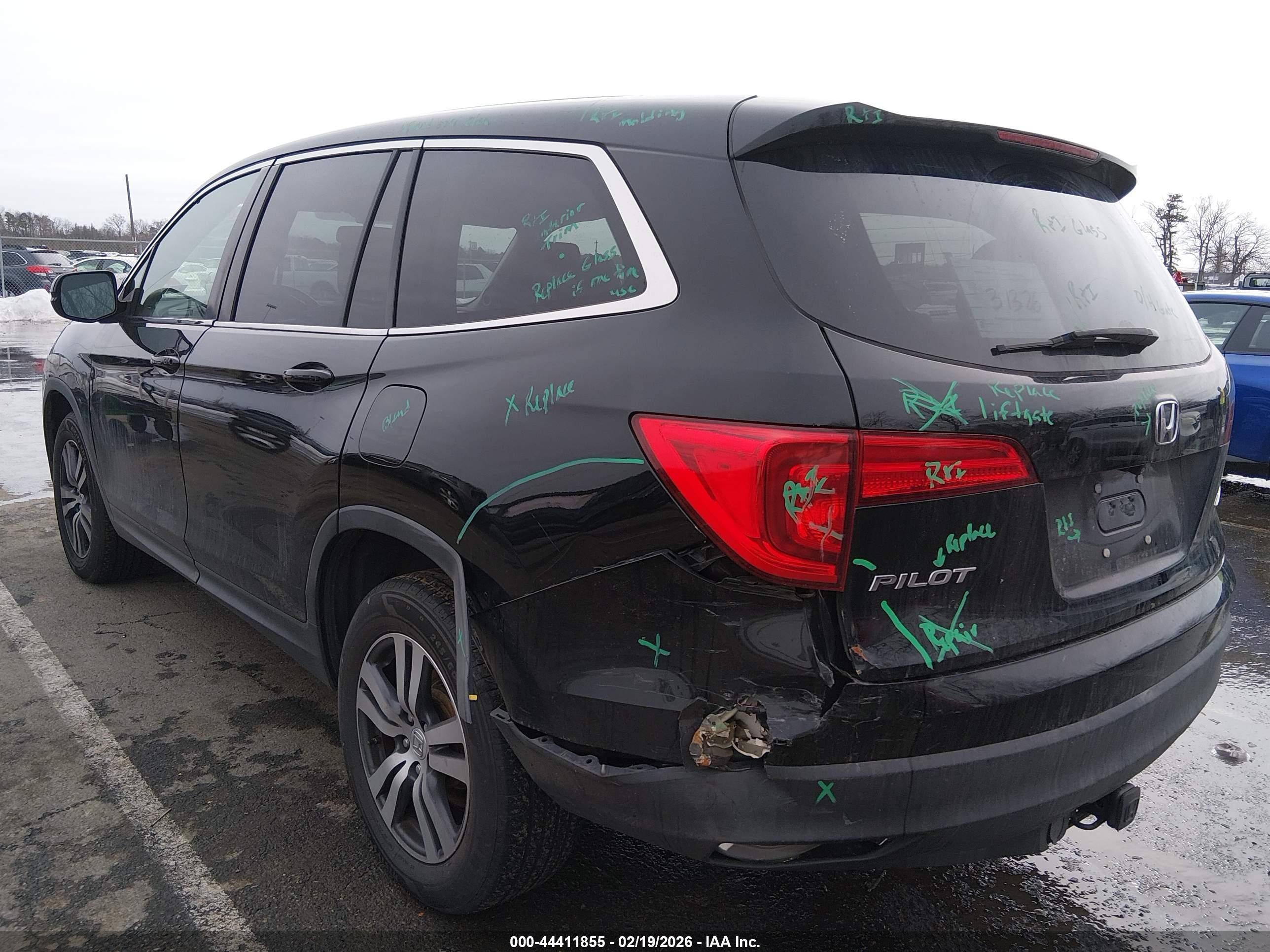 2017 Honda Pilot Ex-l Серый vin: 5FNYF6H52HB011762