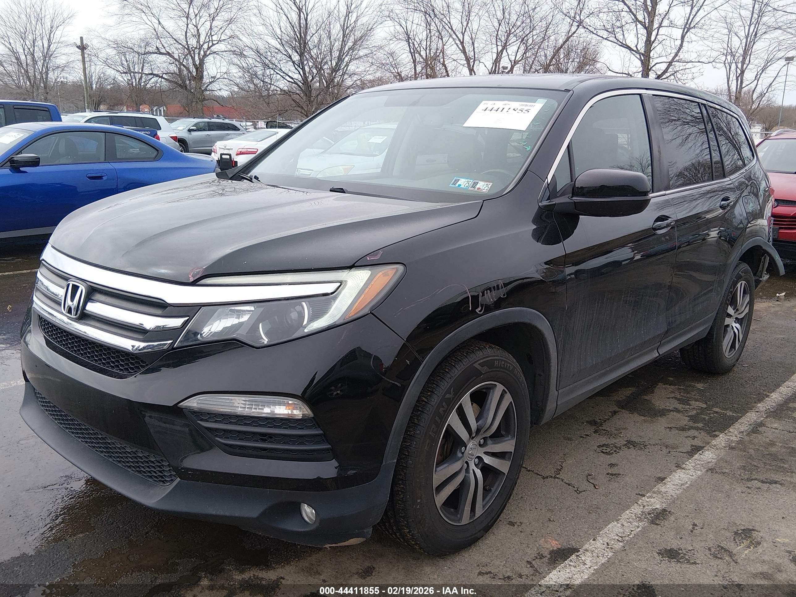 2017 Honda Pilot Ex-l Серый vin: 5FNYF6H52HB011762