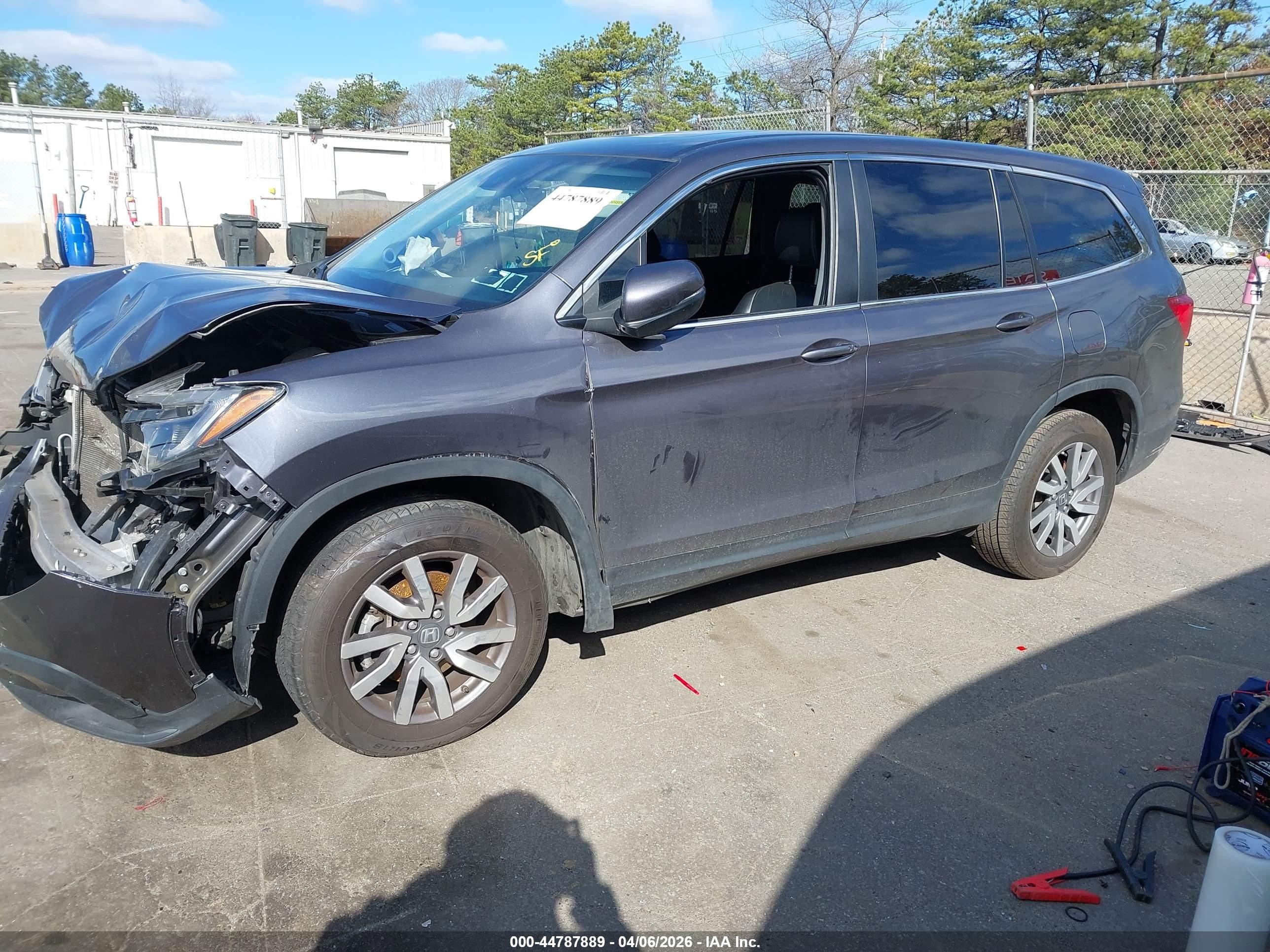 2021 Honda Pilot Awd Ex-l Gray vin: 5FNYF6H52MB013456