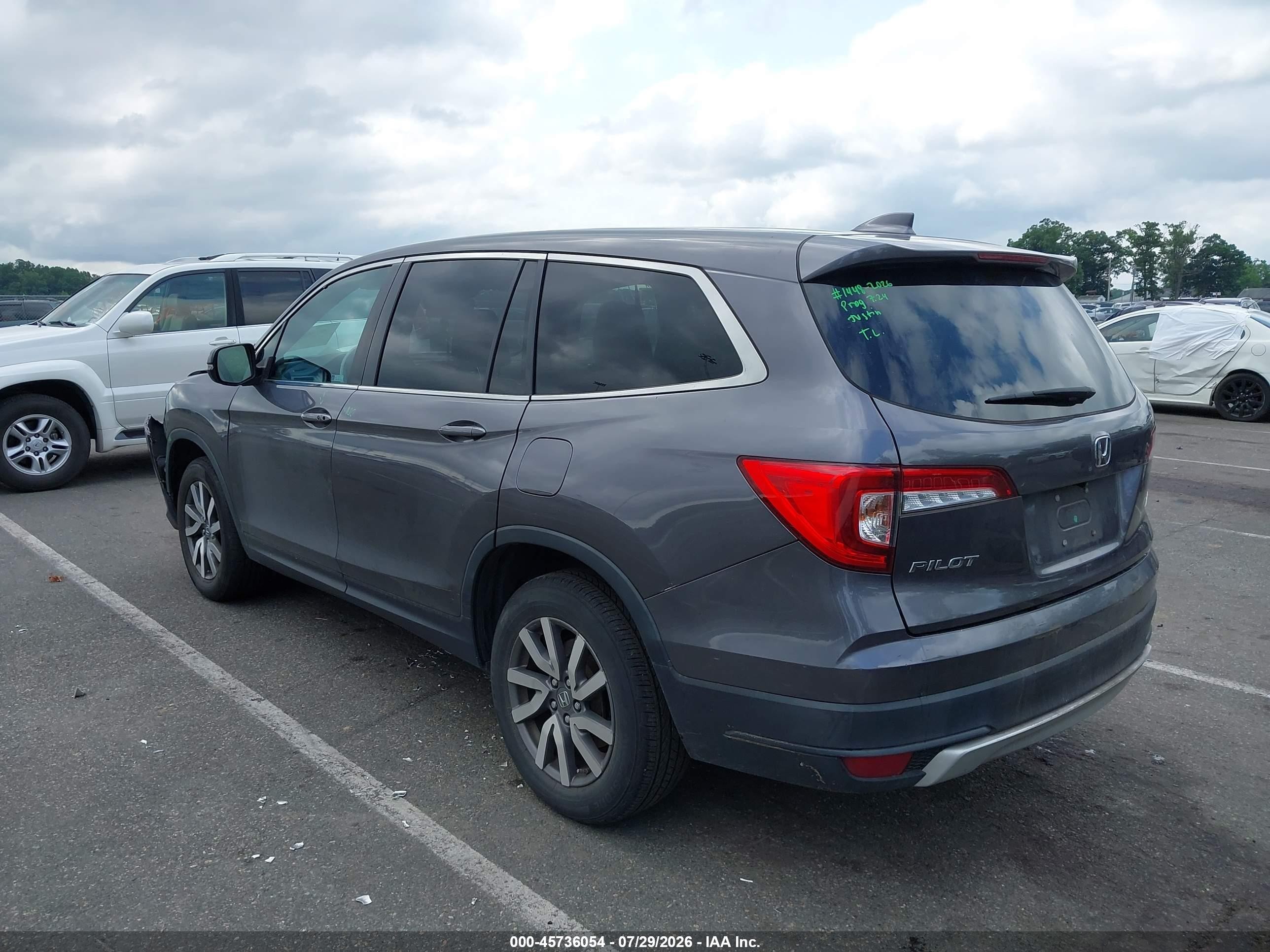 2021 Honda Pilot Awd Ex-l Gray vin: 5FNYF6H53MB051794