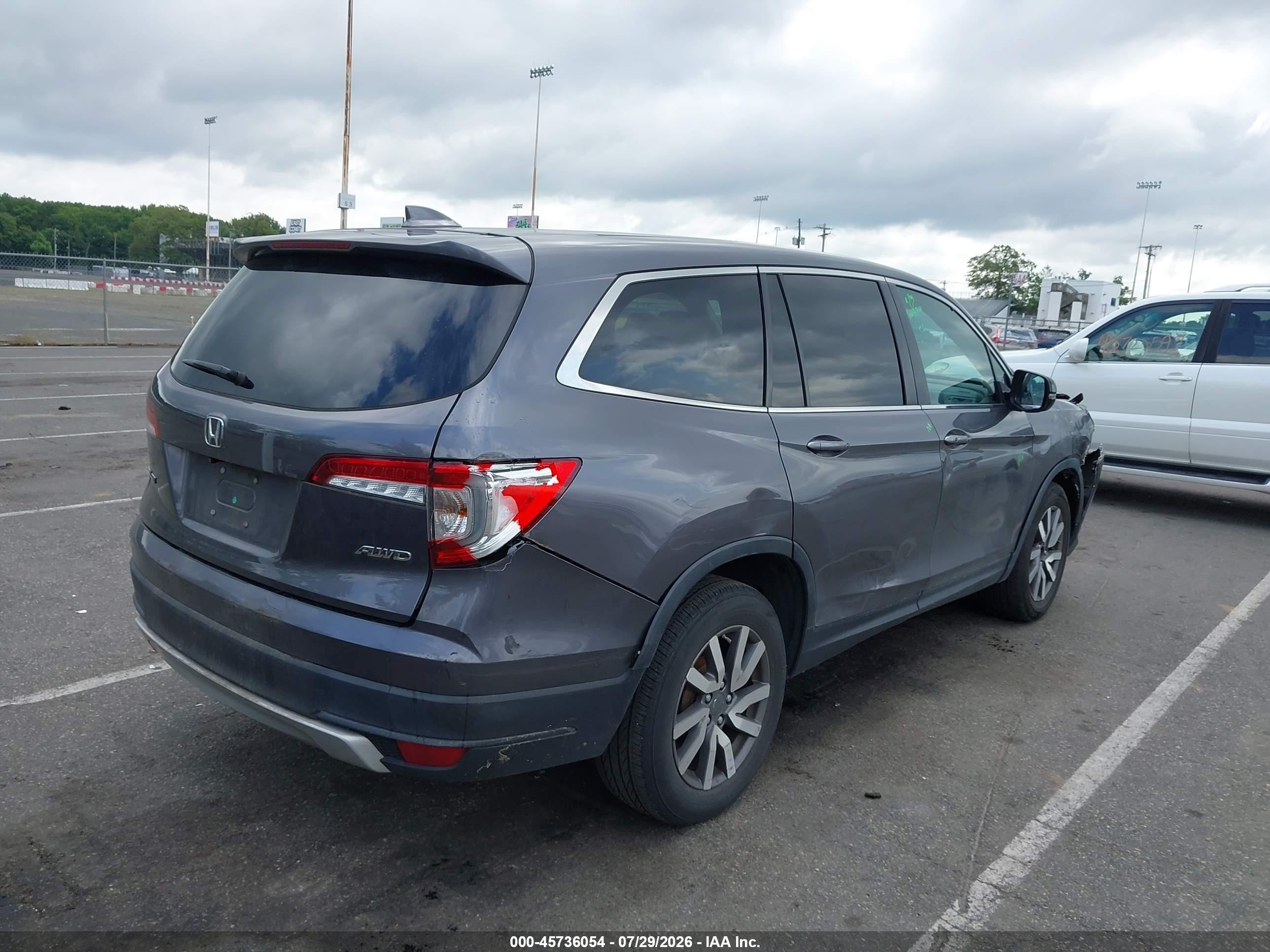 2021 Honda Pilot Awd Ex-l Gray vin: 5FNYF6H53MB051794