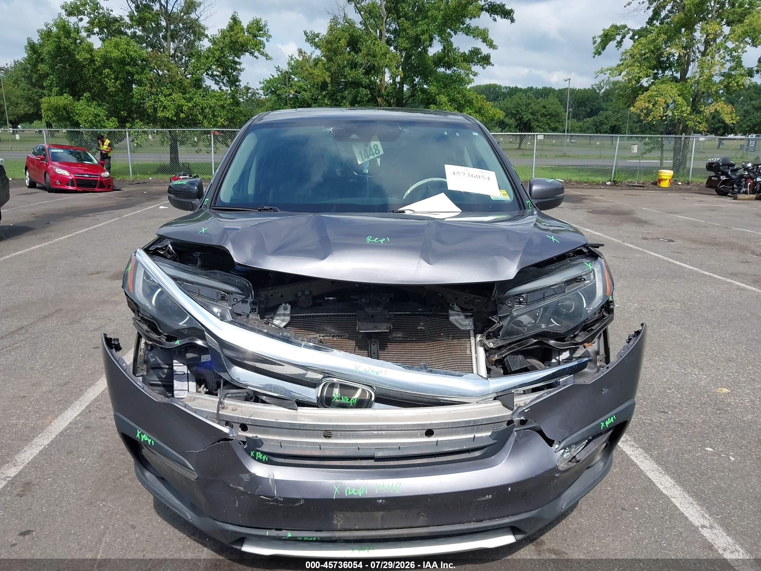 2021 Honda Pilot Awd Ex-l Gray vin: 5FNYF6H53MB051794