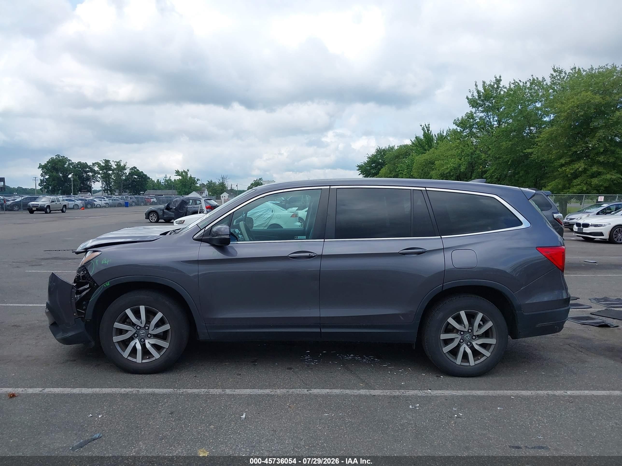 2021 Honda Pilot Awd Ex-l Gray vin: 5FNYF6H53MB051794