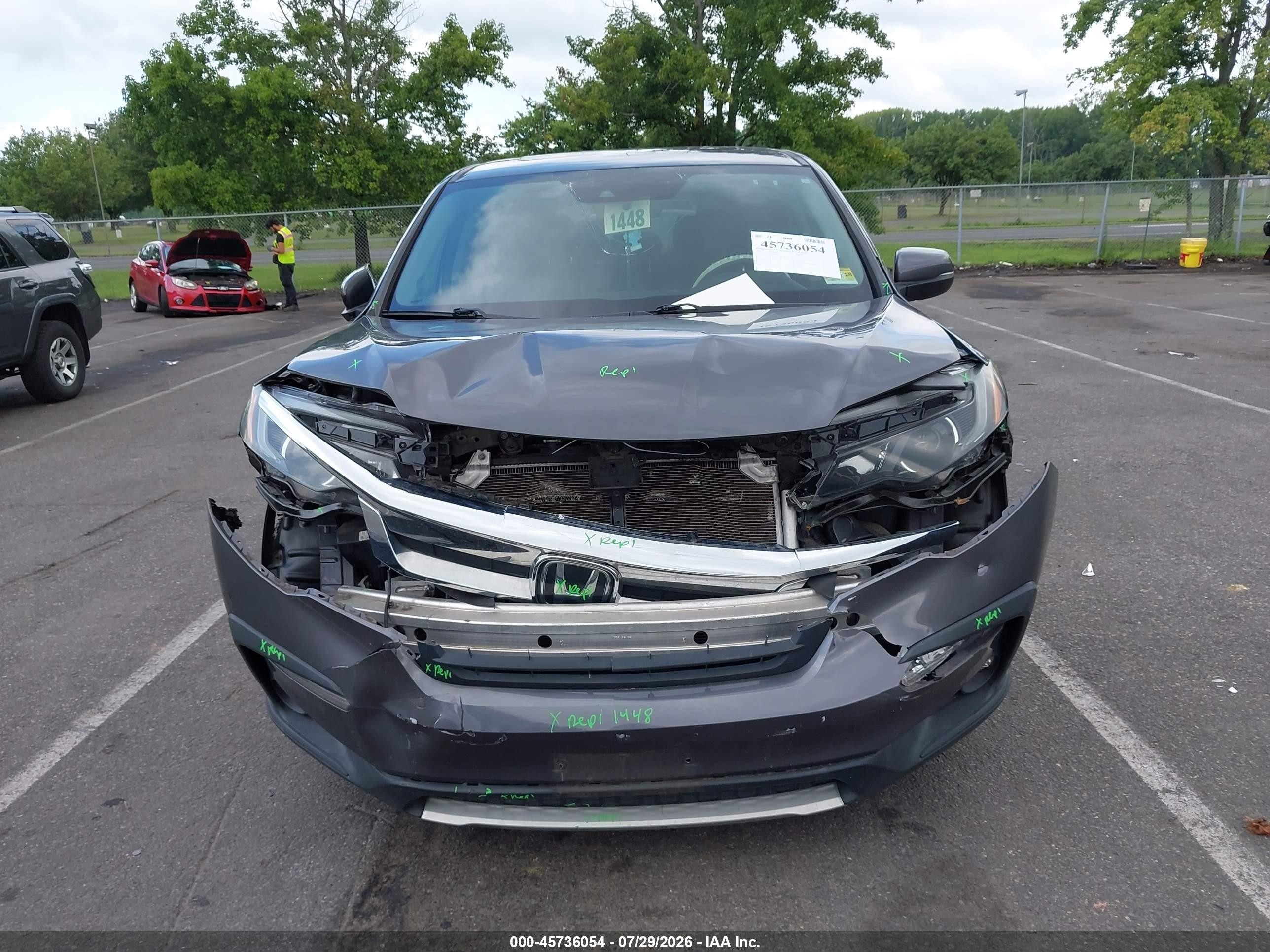 2021 Honda Pilot Awd Ex-l Gray vin: 5FNYF6H53MB051794