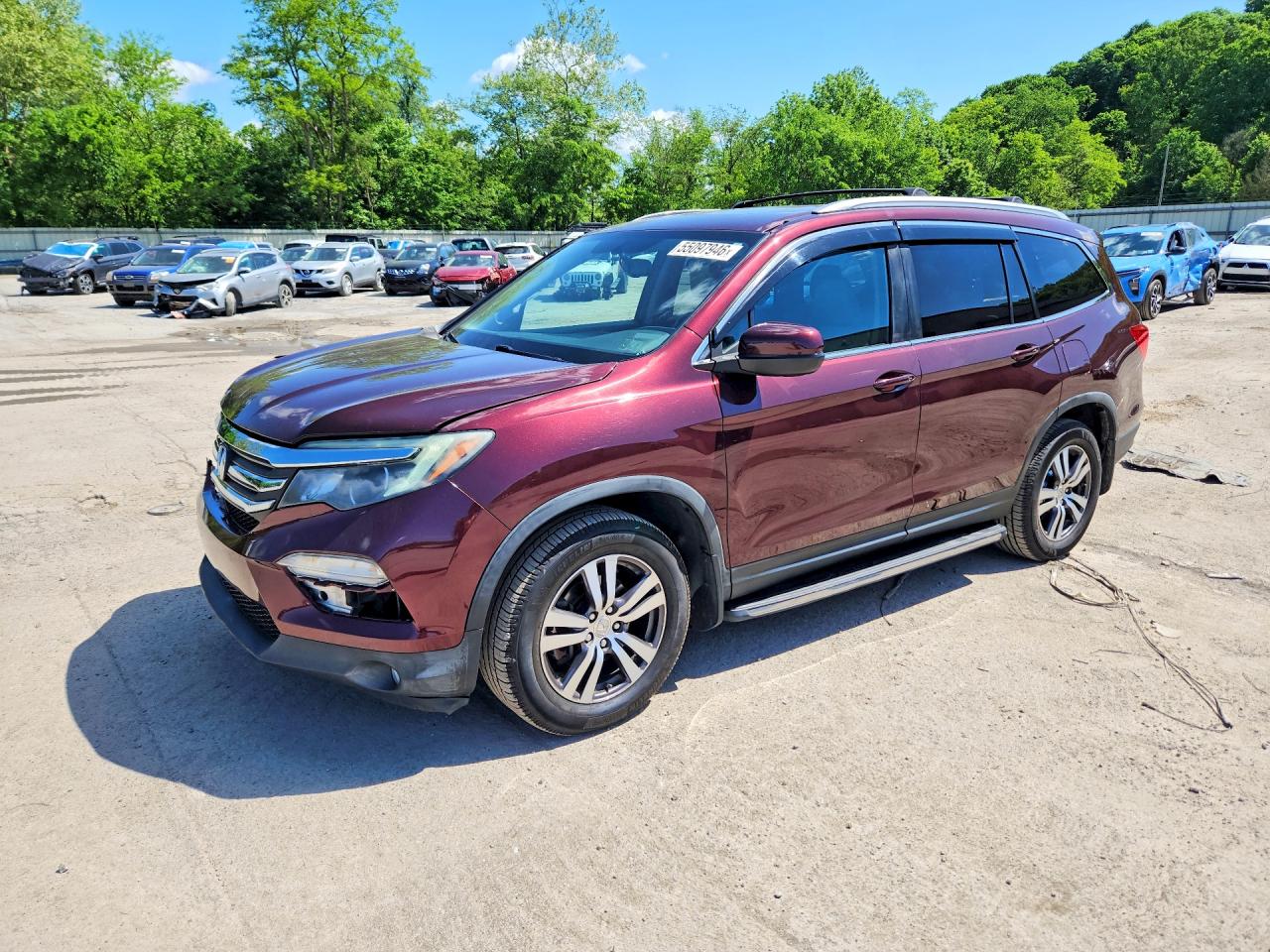 2016 Honda Pilot Exl Бордовый vin: 5FNYF6H54GB094903