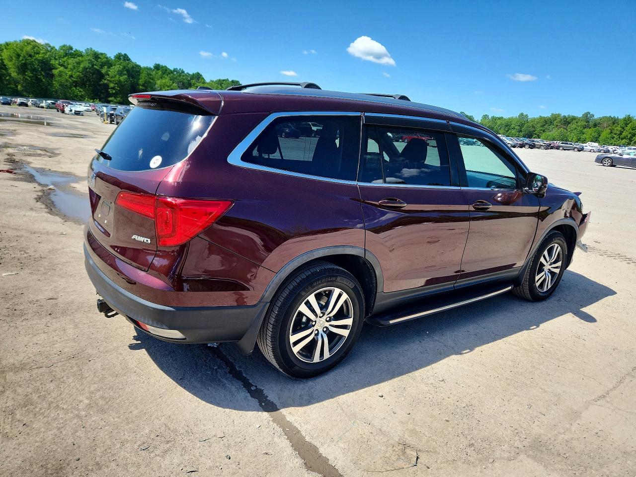 2016 Honda Pilot Exl Бордовый vin: 5FNYF6H54GB094903