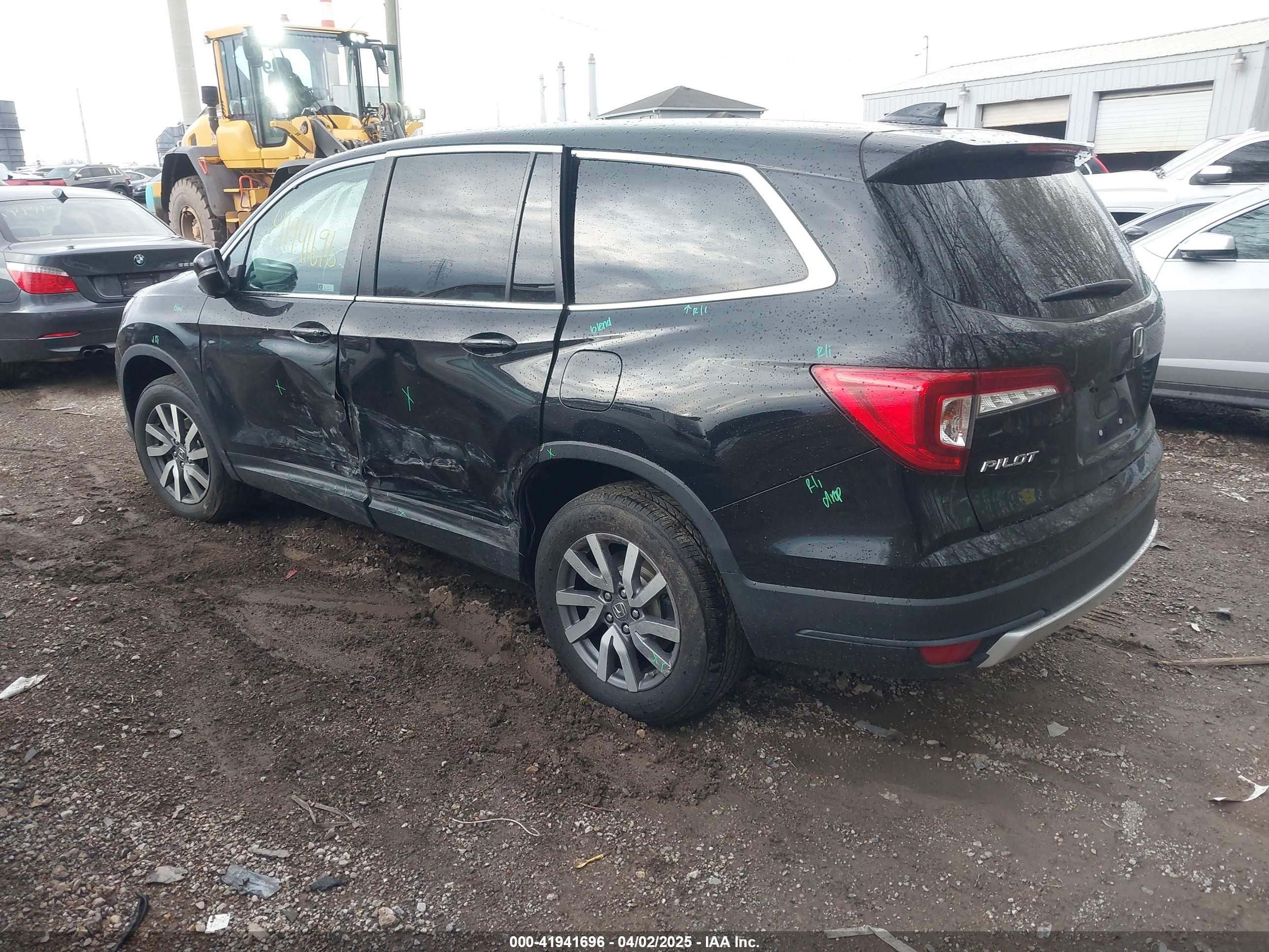 2019 Honda Pilot Ex-l Черный vin: 5FNYF6H55KB071767