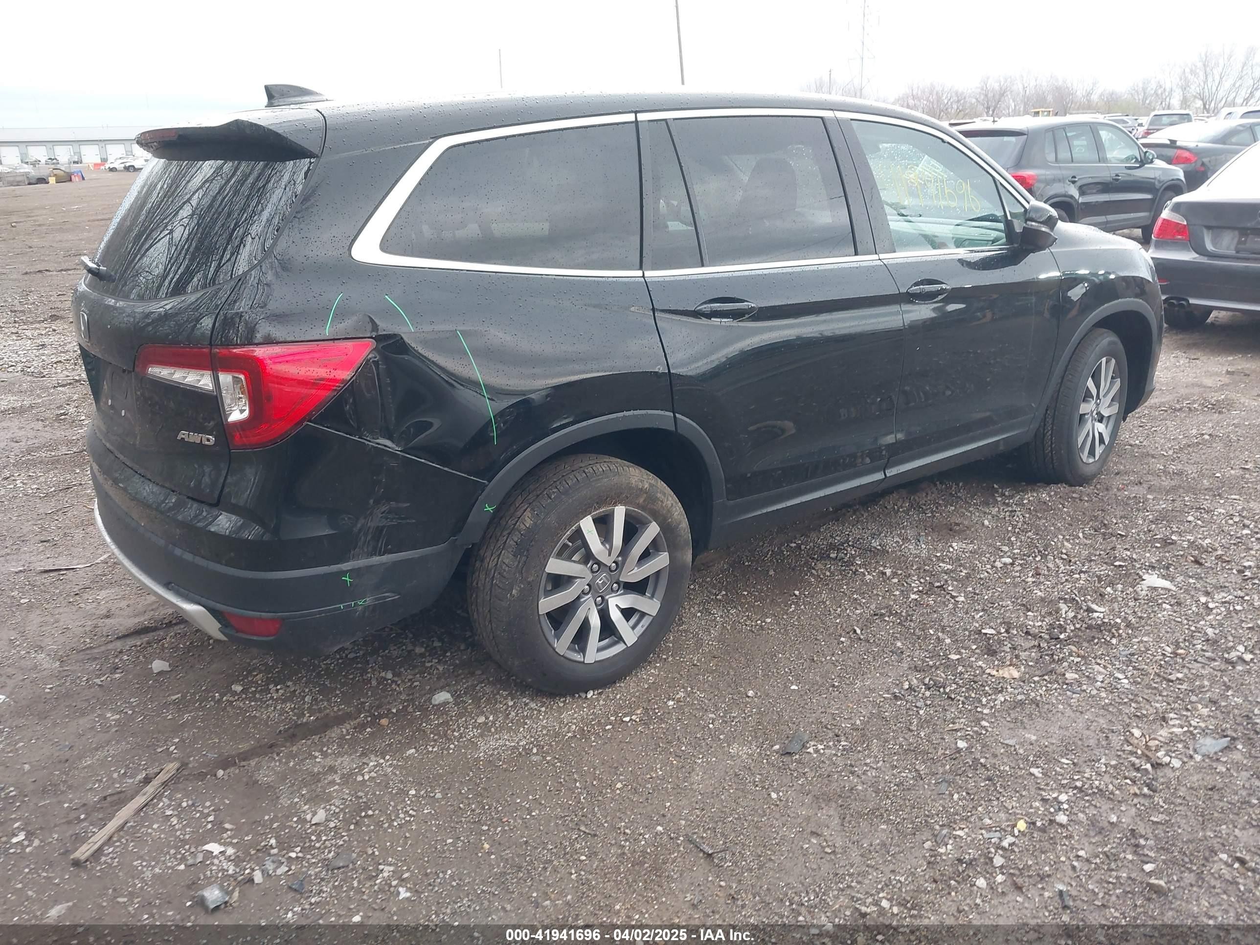 2019 Honda Pilot Ex-l Черный vin: 5FNYF6H55KB071767