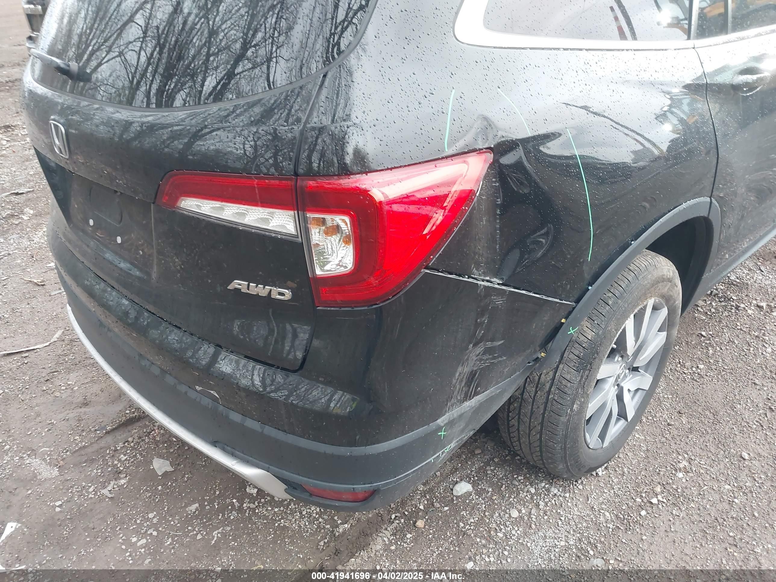 2019 Honda Pilot Ex-l Черный vin: 5FNYF6H55KB071767